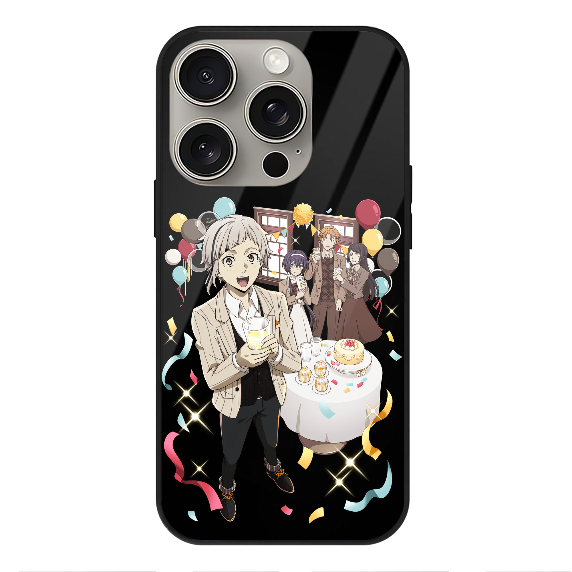 （画像用） 文豪ストレイドッグス Bungo Stray Dogs 【iPhone15Pro対応】スマホケース 耐衝撃＆黄変防止 背面ガラス