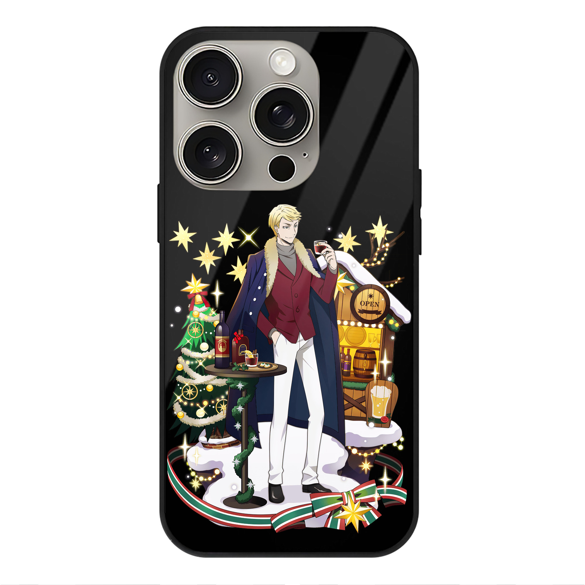 （画像用） 文豪ストレイドッグス Bungo Stray Dogs 【iPhone15Pro対応】スマホケース 耐衝撃＆黄変防止 背面ガラス