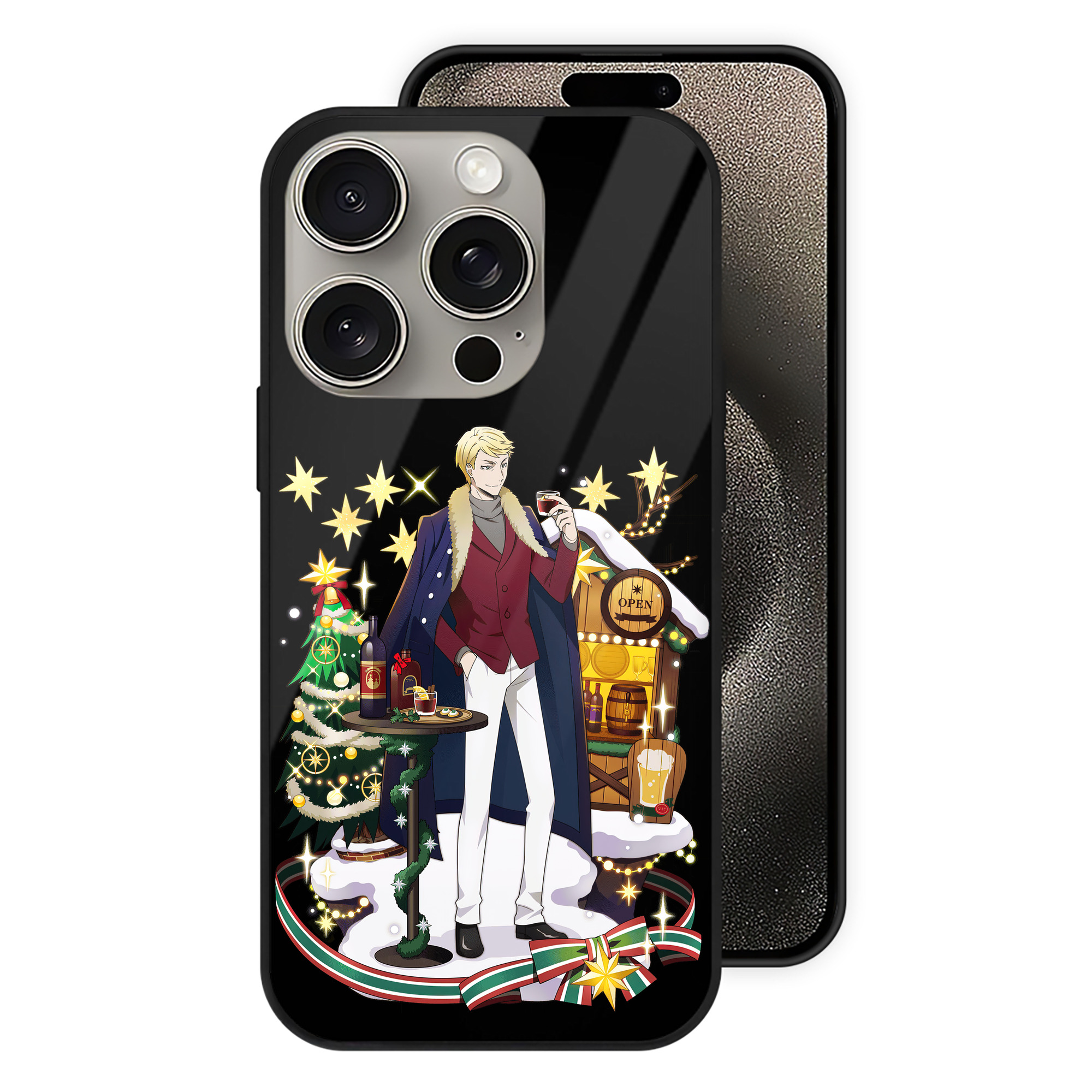 （画像用） 文豪ストレイドッグス Bungo Stray Dogs 【iPhone15Pro対応】スマホケース 耐衝撃＆黄変防止 背面ガラス