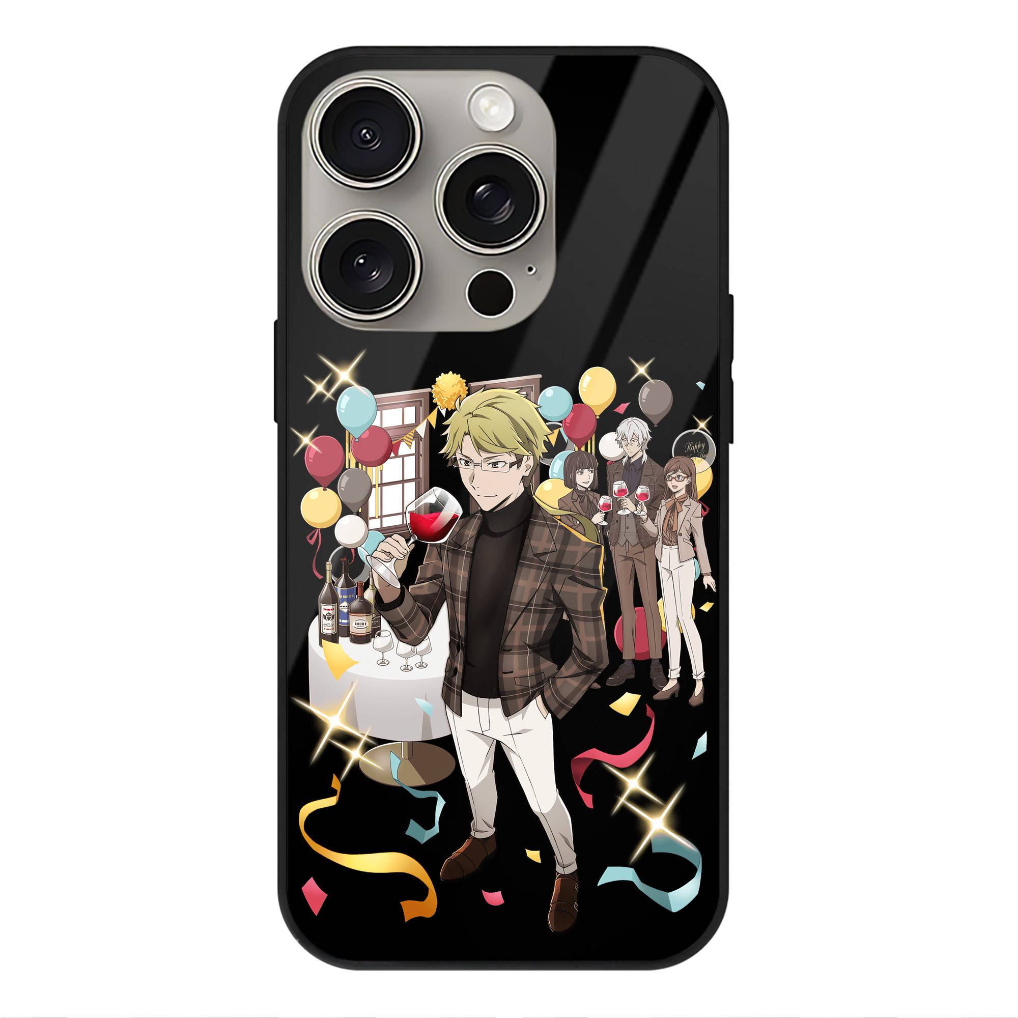 （画像用） 文豪ストレイドッグス Bungo Stray Dogs 【iPhone15Pro対応】スマホケース 耐衝撃＆黄変防止 背面ガラス