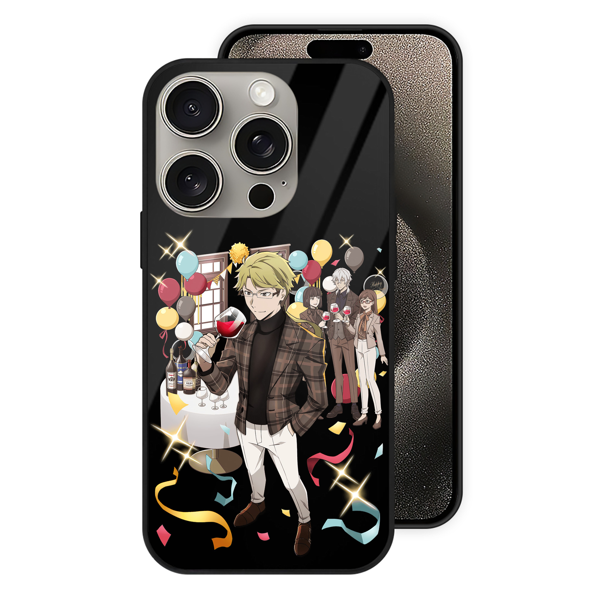 （画像用） 文豪ストレイドッグス Bungo Stray Dogs 【iPhone15Pro対応】スマホケース 耐衝撃＆黄変防止 背面ガラス