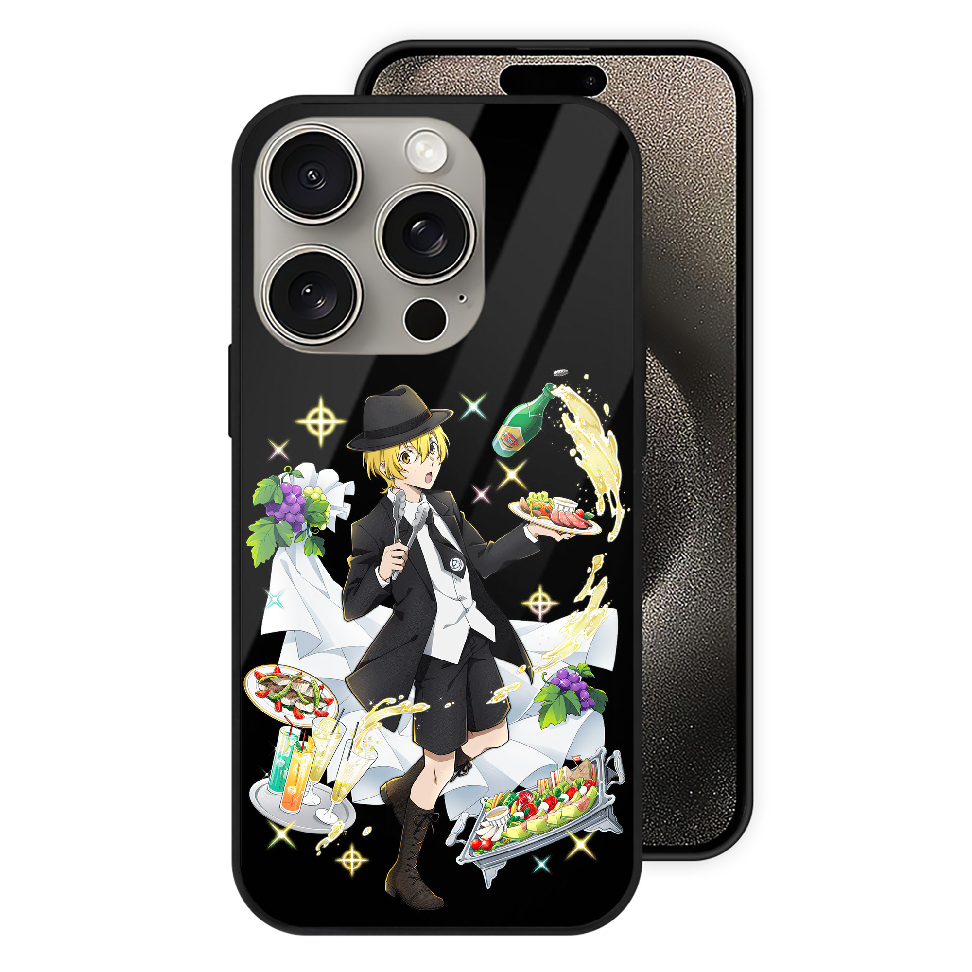 （画像用） 文豪ストレイドッグス Bungo Stray Dogs 【iPhone15Pro対応】スマホケース 耐衝撃＆黄変防止 背面ガラス