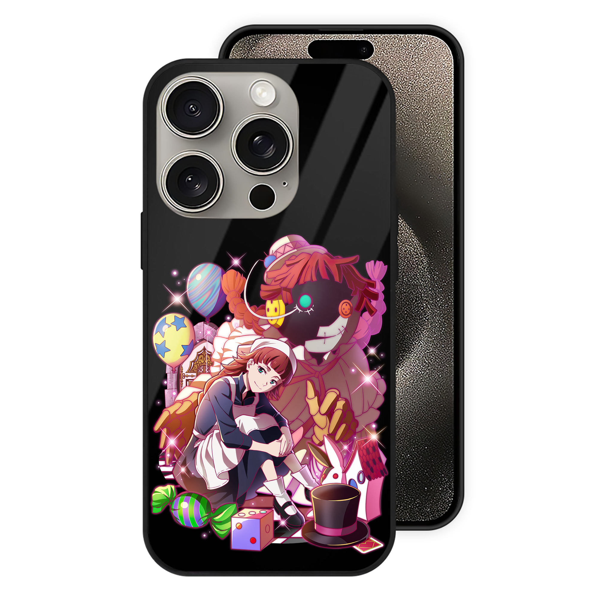（画像用） 文豪ストレイドッグス Bungo Stray Dogs 【iPhone15Pro対応】スマホケース 耐衝撃＆黄変防止 背面ガラス