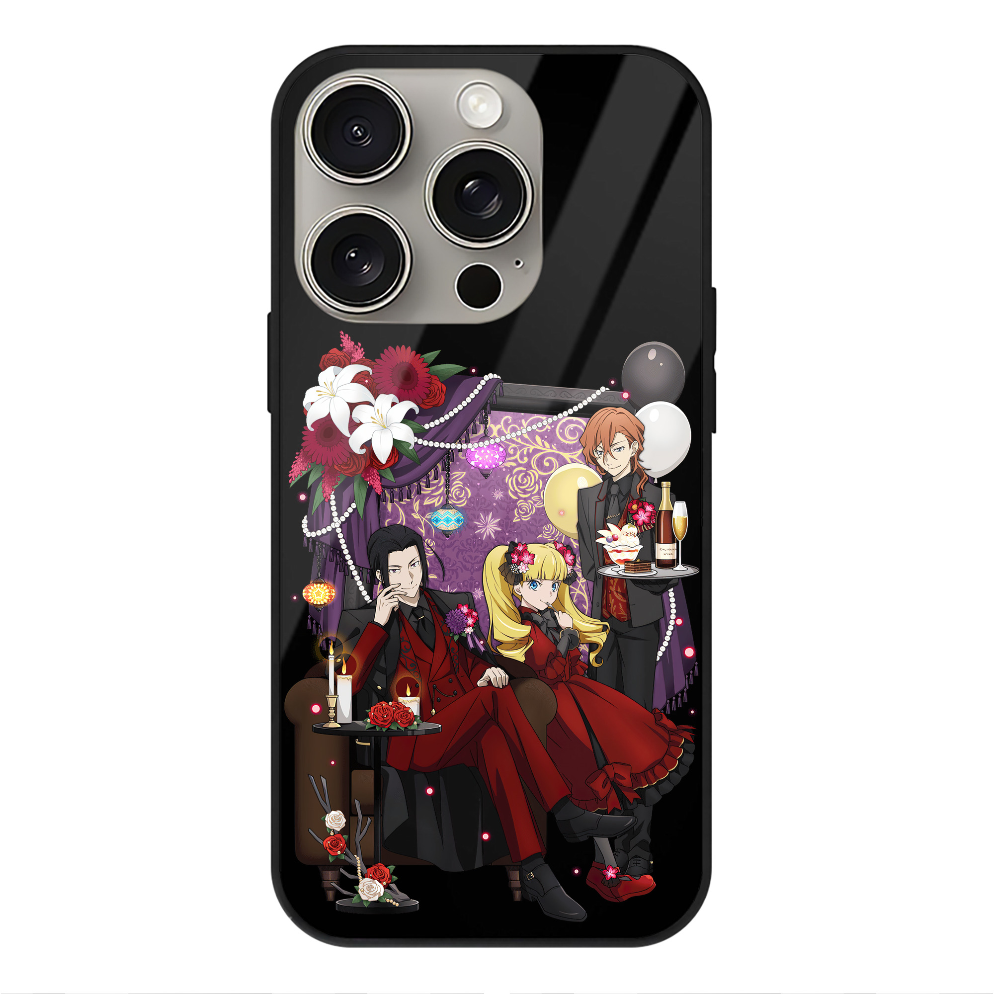 （画像用） 文豪ストレイドッグス Bungo Stray Dogs 【iPhone15Pro対応】スマホケース 耐衝撃＆黄変防止 背面ガラス