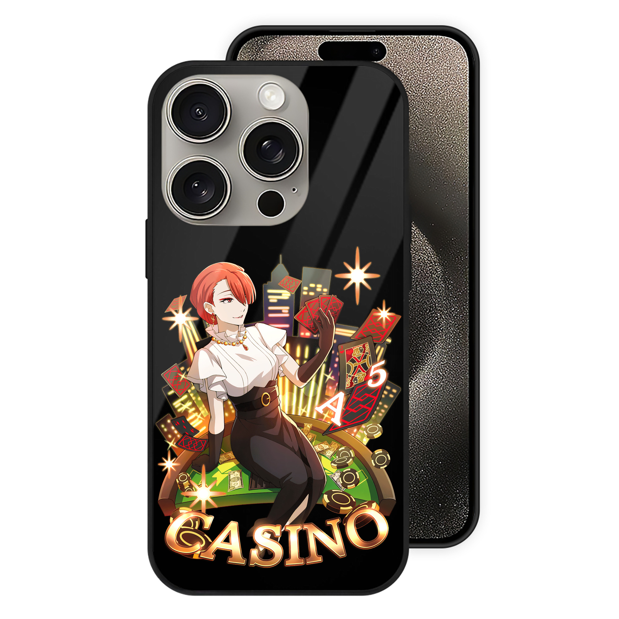 （画像用） 文豪ストレイドッグス Bungo Stray Dogs 【iPhone15Pro対応】スマホケース 耐衝撃＆黄変防止 背面ガラス