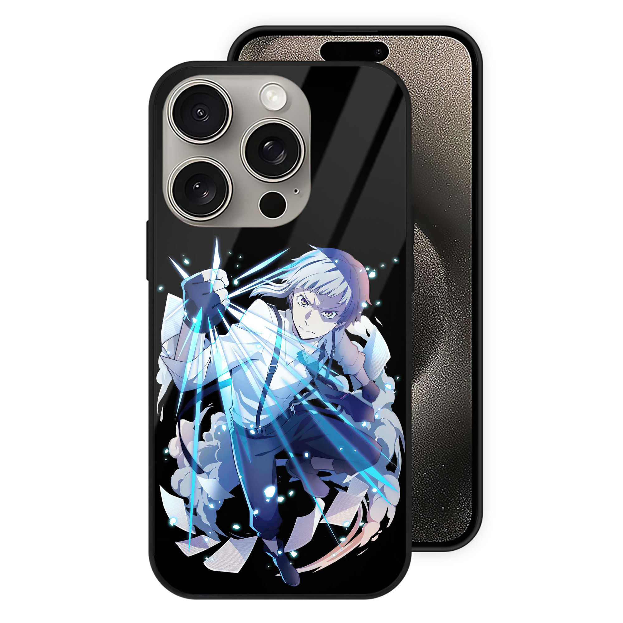 （画像用） 文豪ストレイドッグス Bungo Stray Dogs 【iPhone15Pro対応】スマホケース 耐衝撃＆黄変防止 背面ガラス