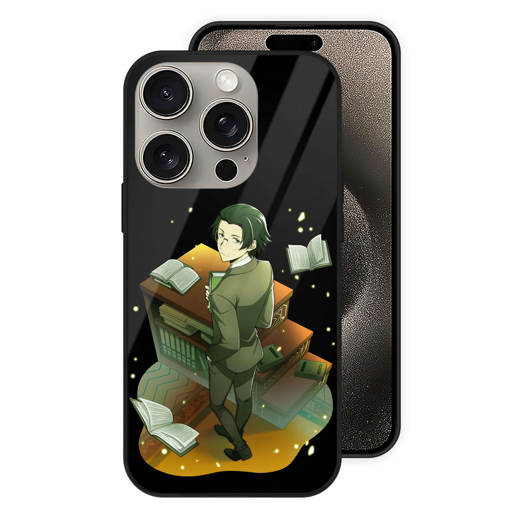 （画像用） 文豪ストレイドッグス Bungo Stray Dogs 【iPhone15Pro対応】スマホケース 耐衝撃＆黄変防止 背面ガラス