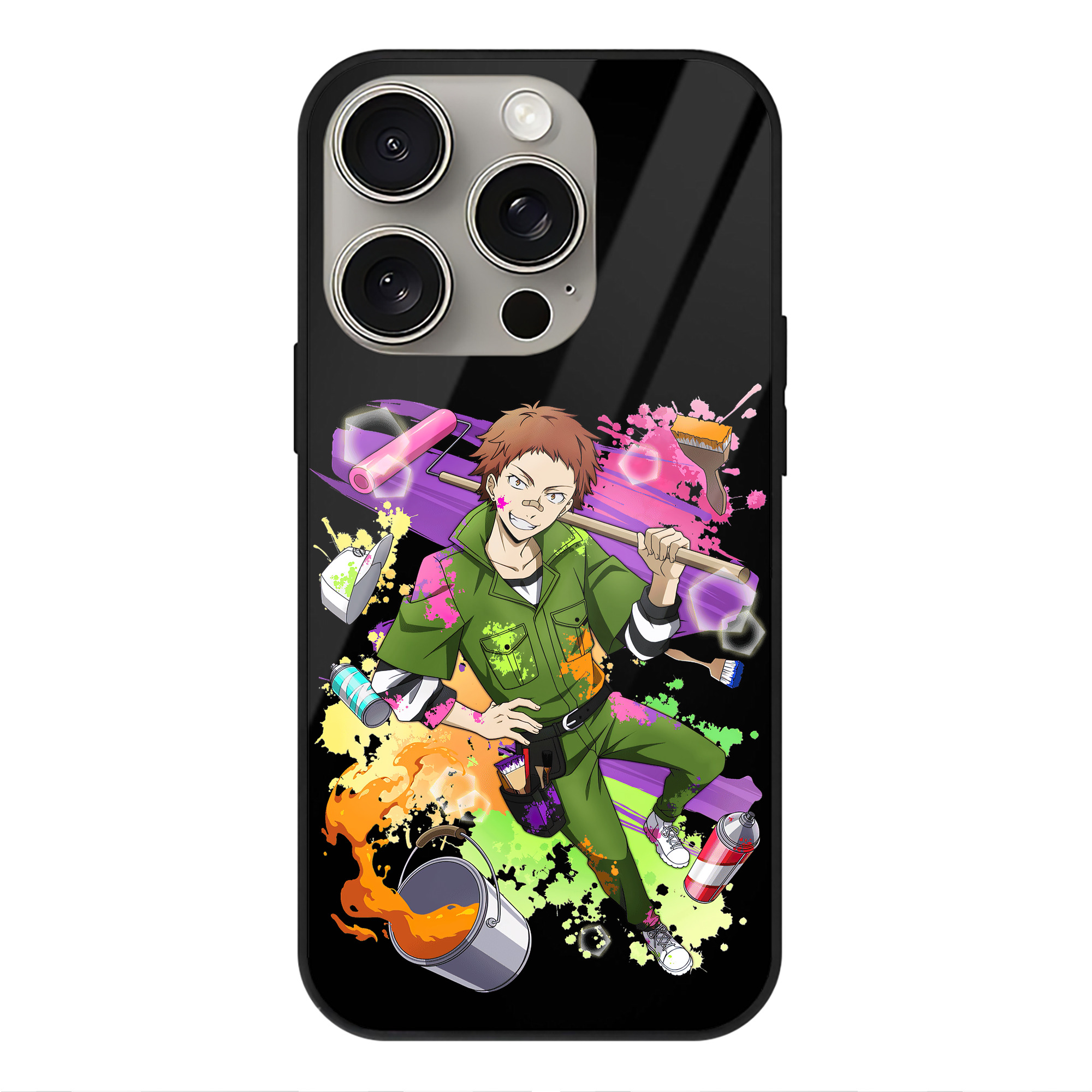 （画像用） 文豪ストレイドッグス Bungo Stray Dogs 【iPhone15Pro対応】スマホケース 耐衝撃＆黄変防止 背面ガラス