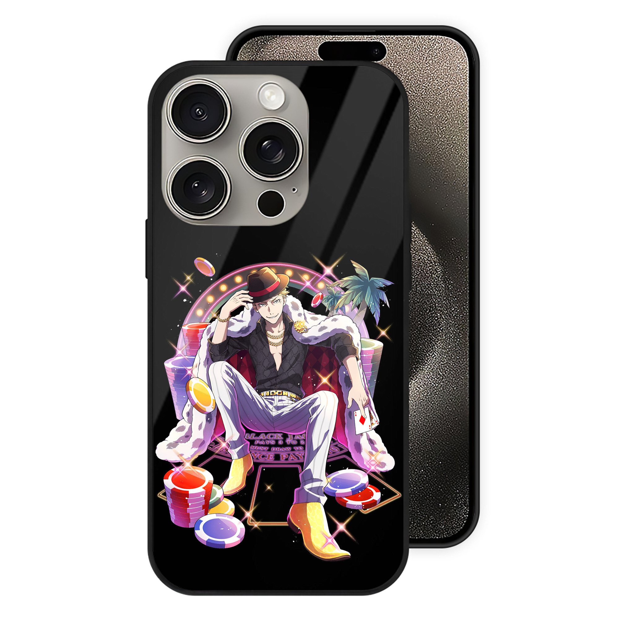（画像用） 文豪ストレイドッグス Bungo Stray Dogs 【iPhone15Pro対応】スマホケース 耐衝撃＆黄変防止 背面ガラス