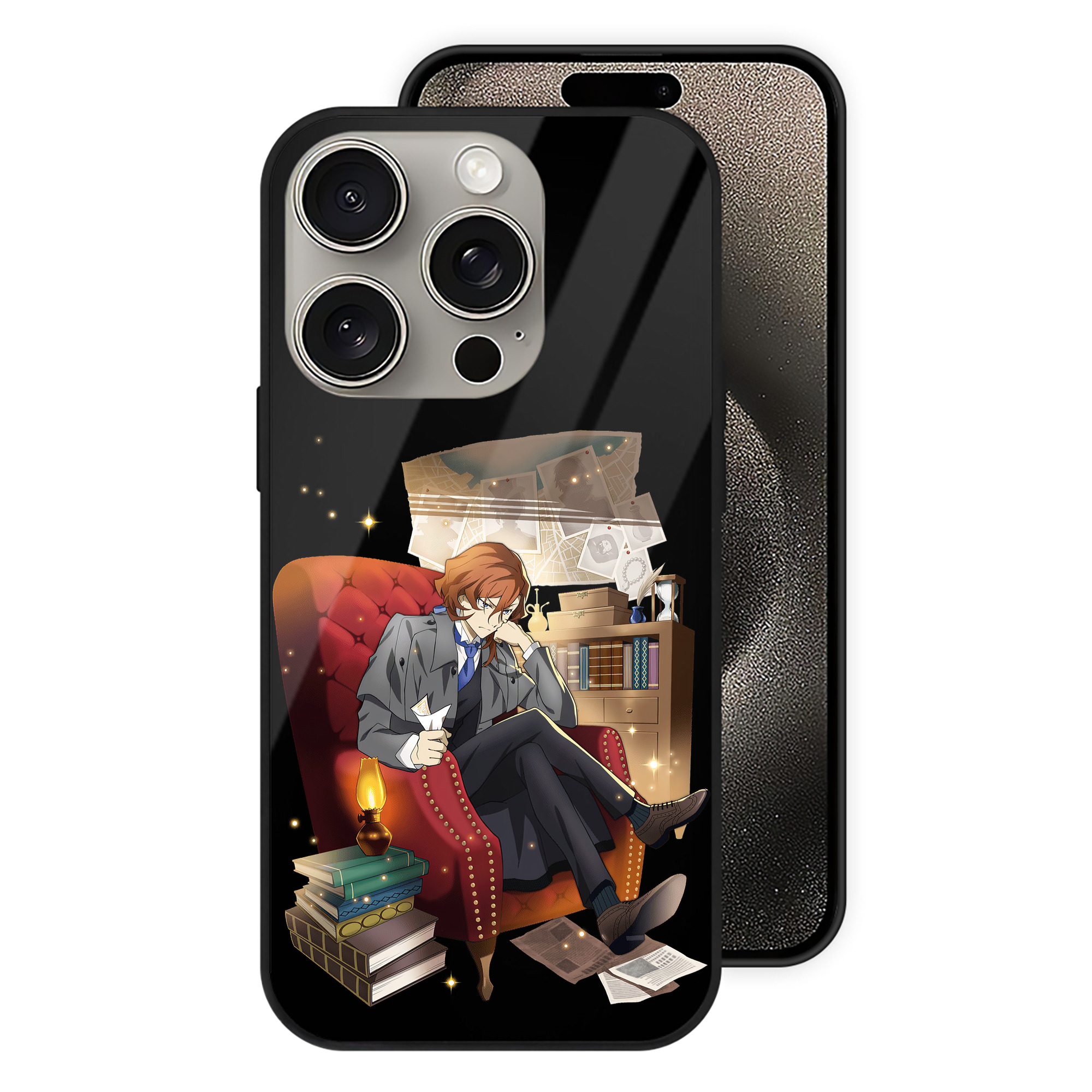 （画像用） 文豪ストレイドッグス Bungo Stray Dogs 【iPhone15Pro対応】スマホケース 耐衝撃＆黄変防止 背面ガラス