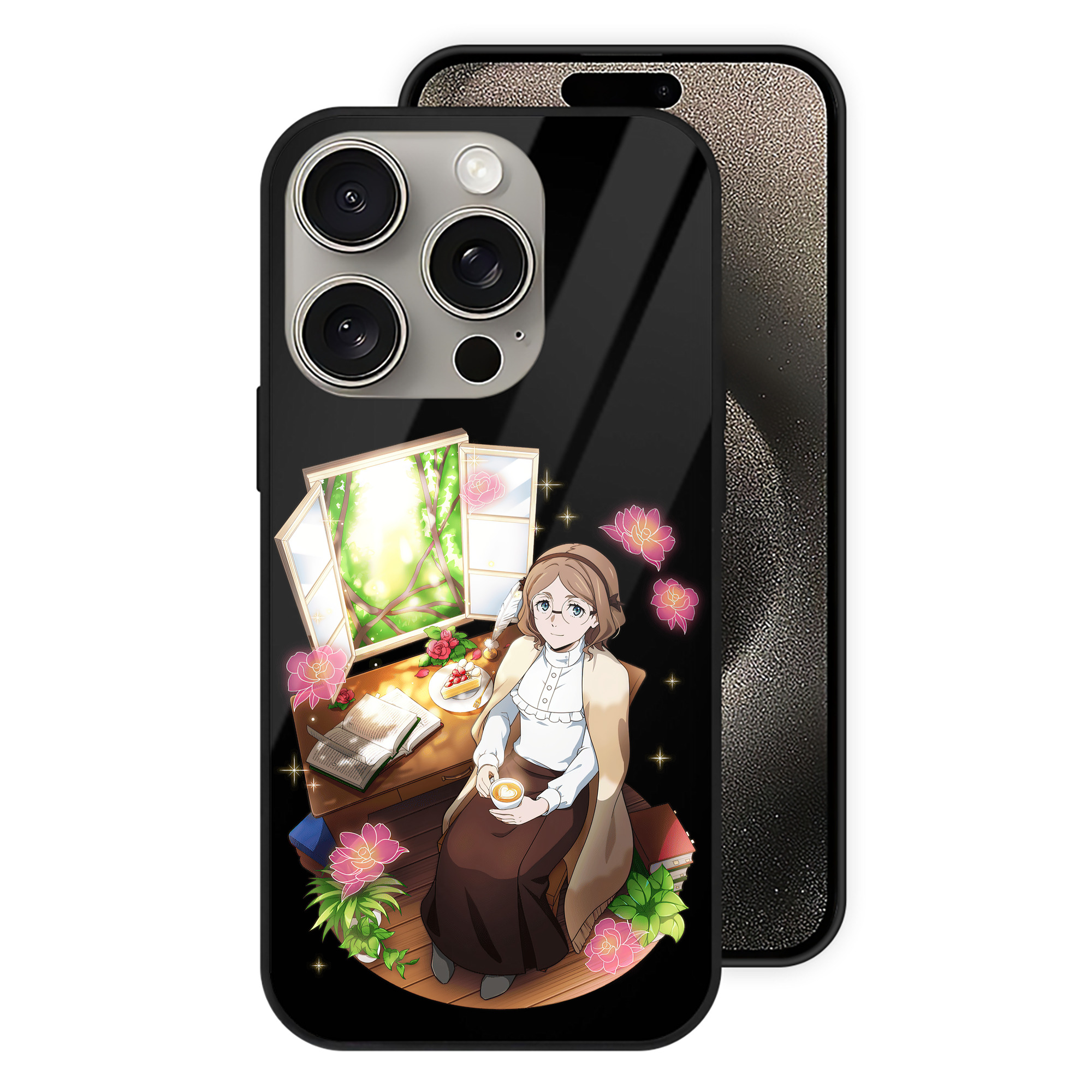 （画像用） 文豪ストレイドッグス Bungo Stray Dogs 【iPhone15Pro対応】スマホケース 耐衝撃＆黄変防止 背面ガラス