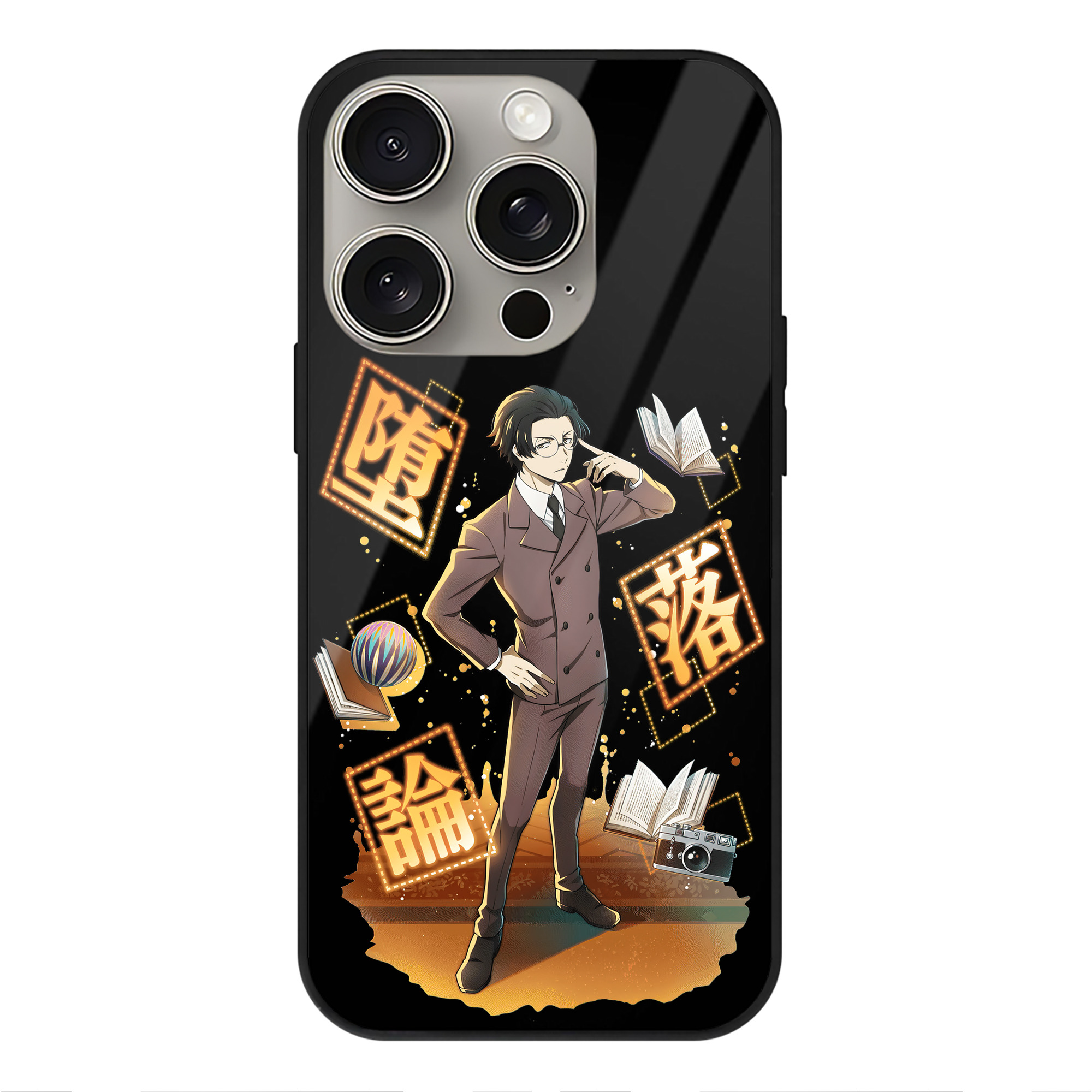 （画像用） 文豪ストレイドッグス Bungo Stray Dogs 【iPhone15Pro対応】スマホケース 耐衝撃＆黄変防止 背面ガラス