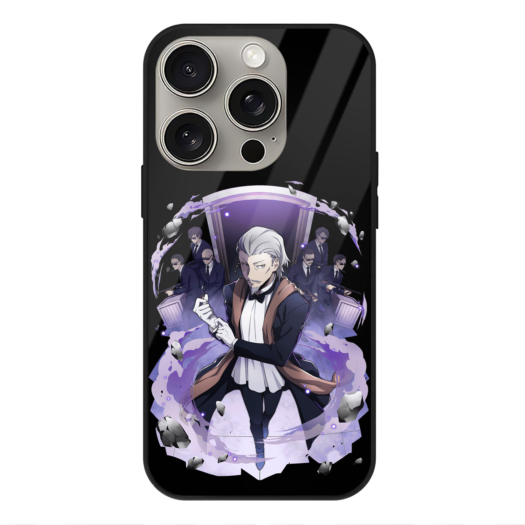 （画像用） 文豪ストレイドッグス Bungo Stray Dogs 【iPhone15Pro対応】スマホケース 耐衝撃＆黄変防止 背面ガラス