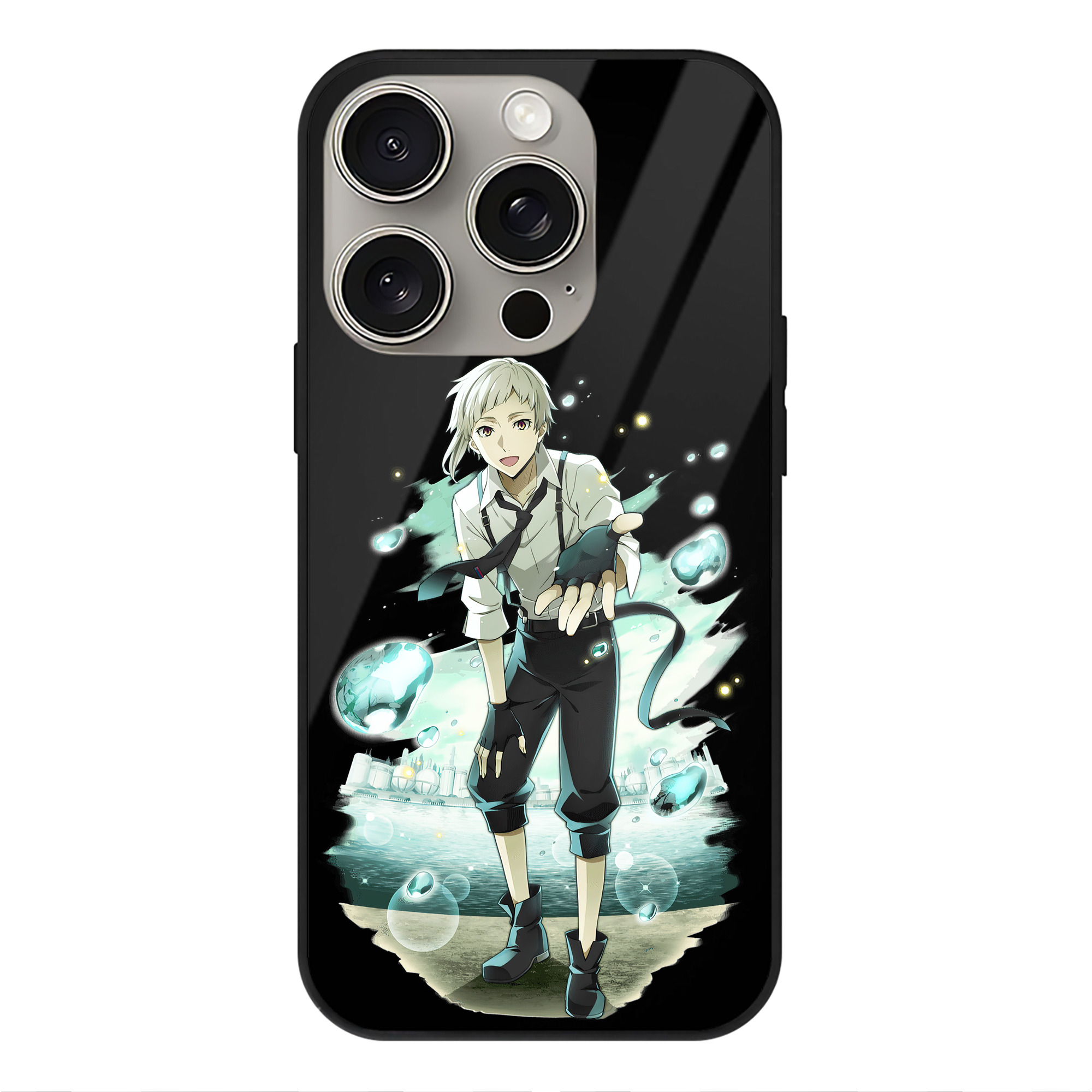 （画像用） 文豪ストレイドッグス Bungo Stray Dogs 【iPhone15Pro対応】スマホケース 耐衝撃＆黄変防止 背面ガラス