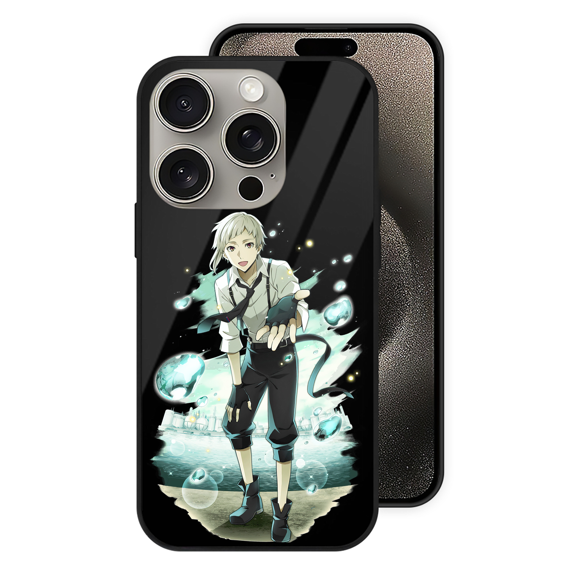 （画像用） 文豪ストレイドッグス Bungo Stray Dogs 【iPhone15Pro対応】スマホケース 耐衝撃＆黄変防止 背面ガラス