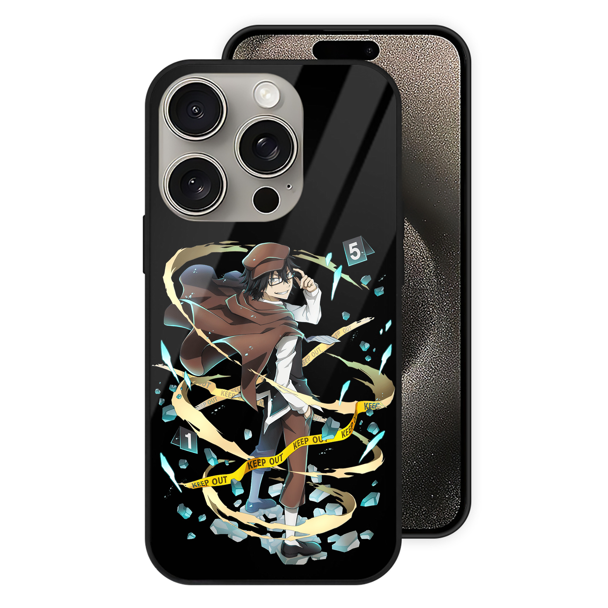 （画像用） 文豪ストレイドッグス Bungo Stray Dogs 【iPhone15Pro対応】スマホケース 耐衝撃＆黄変防止 背面ガラス