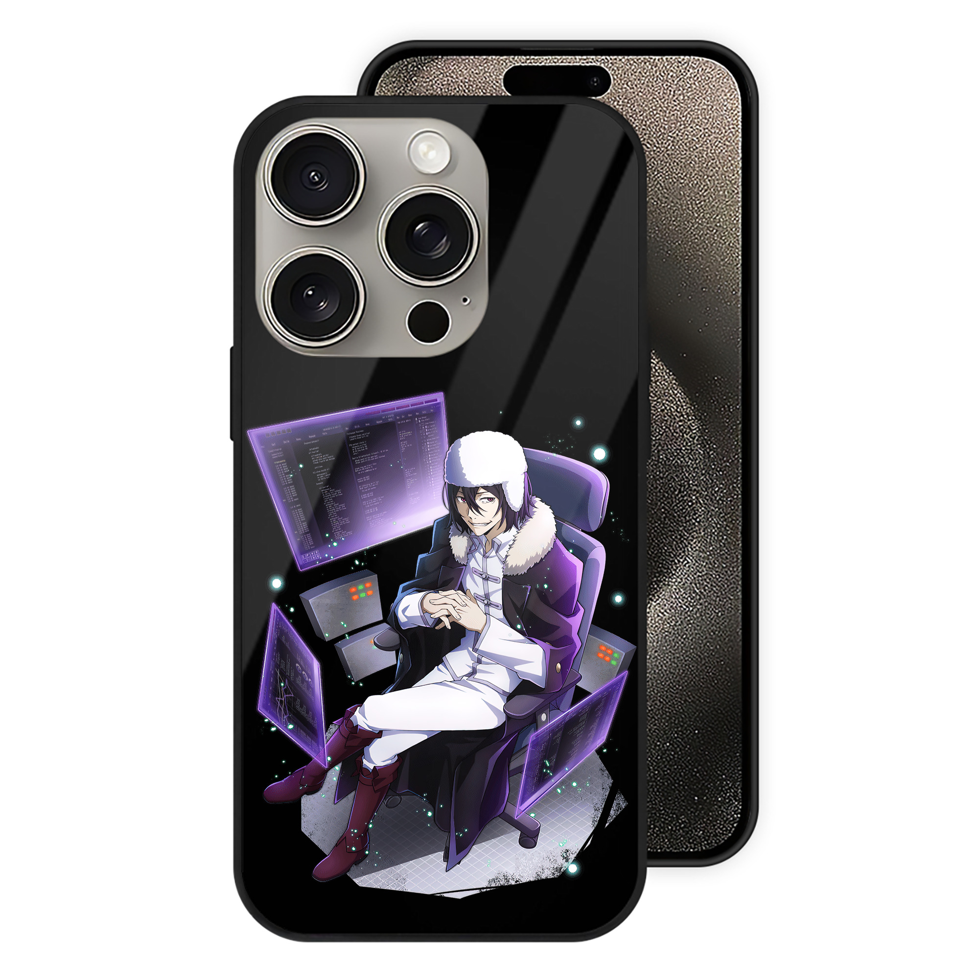 （画像用） 文豪ストレイドッグス Bungo Stray Dogs 【iPhone15Pro対応】スマホケース 耐衝撃＆黄変防止 背面ガラス