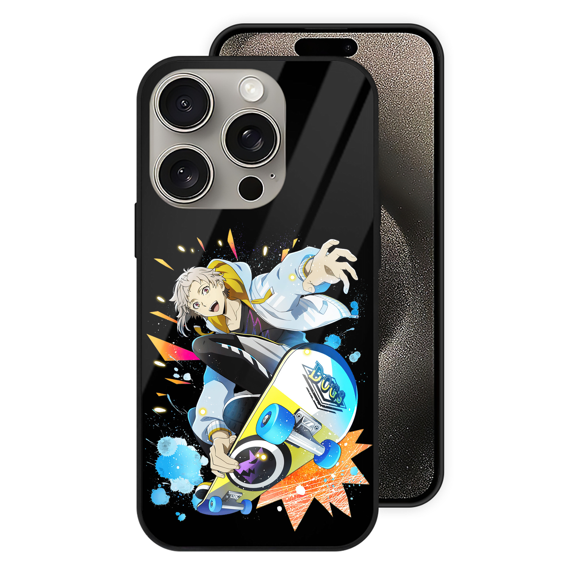 （画像用） 文豪ストレイドッグス Bungo Stray Dogs 【iPhone15Pro対応】スマホケース 耐衝撃＆黄変防止 背面ガラス