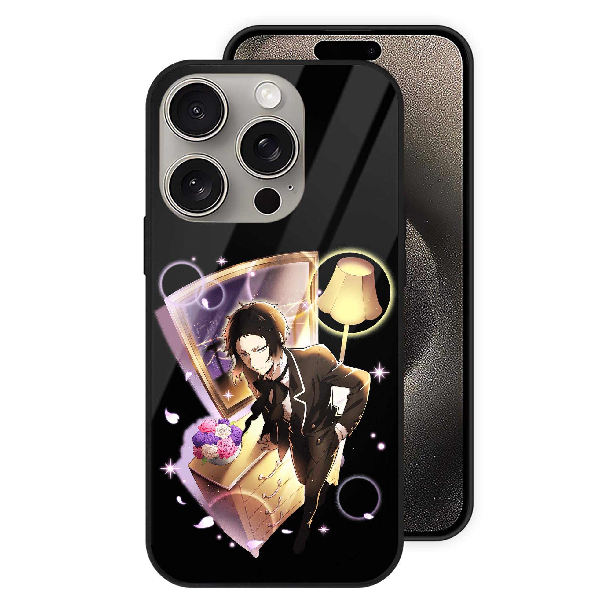 （画像用） 文豪ストレイドッグス Bungo Stray Dogs 【iPhone15Pro対応】スマホケース 耐衝撃＆黄変防止 背面ガラス