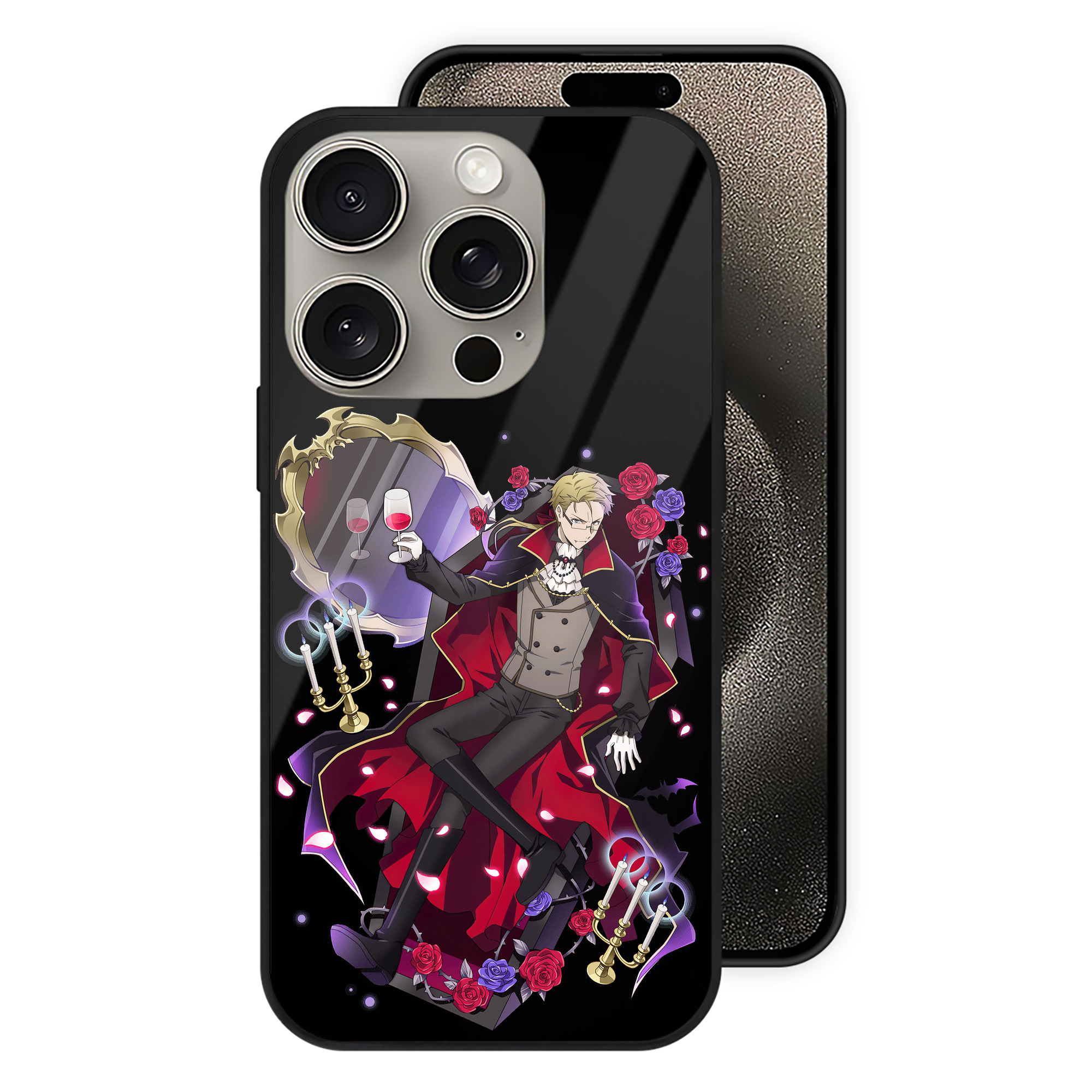 （画像用） 文豪ストレイドッグス Bungo Stray Dogs 【iPhone15Pro対応】スマホケース 耐衝撃＆黄変防止 背面ガラス