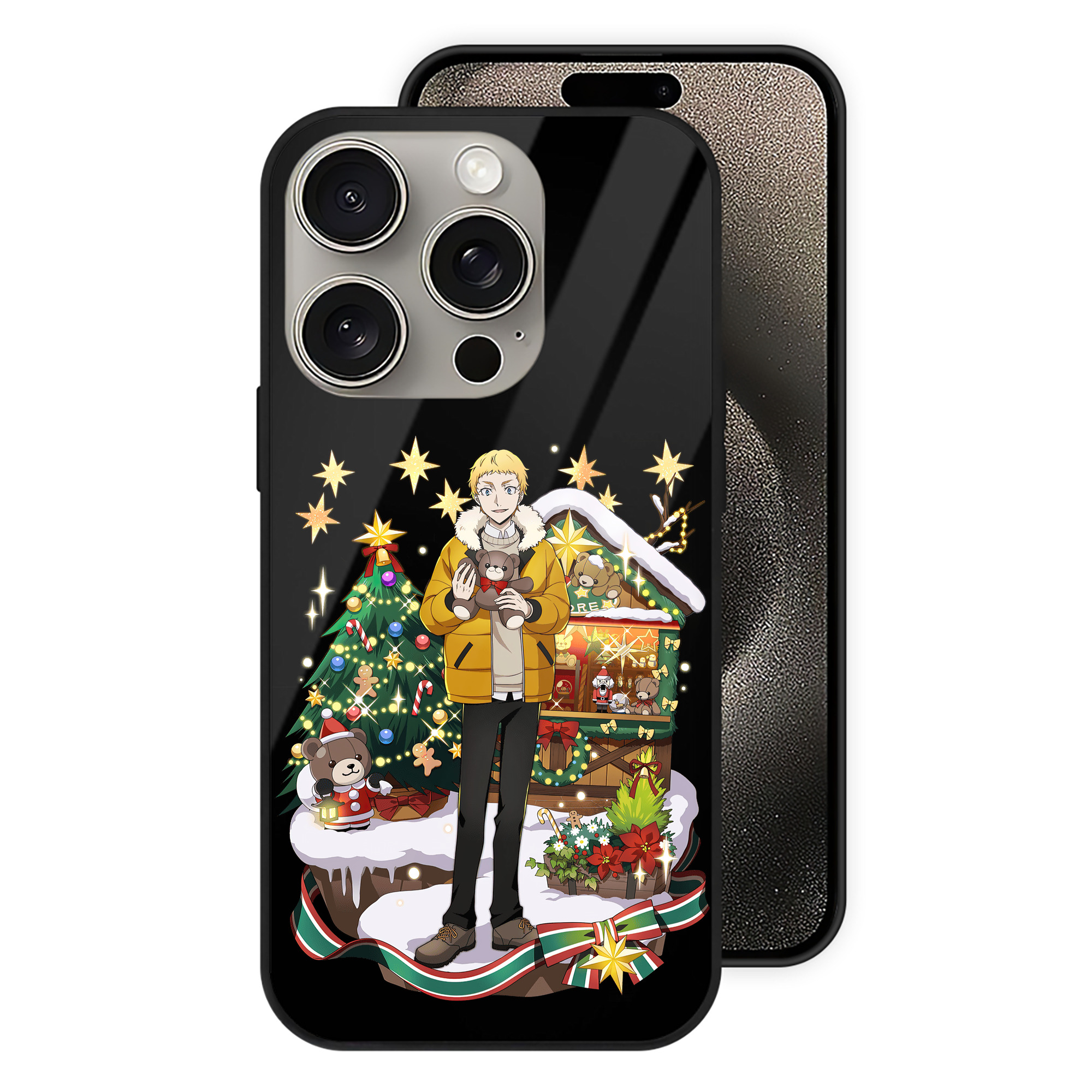 （画像用） 文豪ストレイドッグス Bungo Stray Dogs 【iPhone15Pro対応】スマホケース 耐衝撃＆黄変防止 背面ガラス