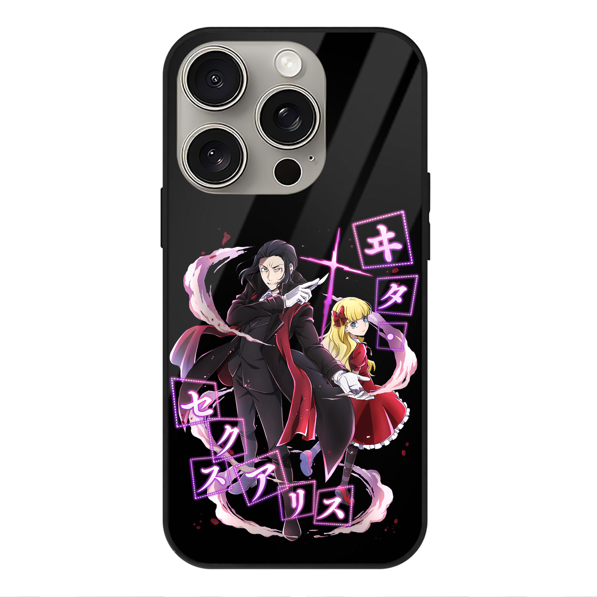 （画像用） 文豪ストレイドッグス Bungo Stray Dogs 【iPhone15Pro対応】スマホケース 耐衝撃＆黄変防止 背面ガラス