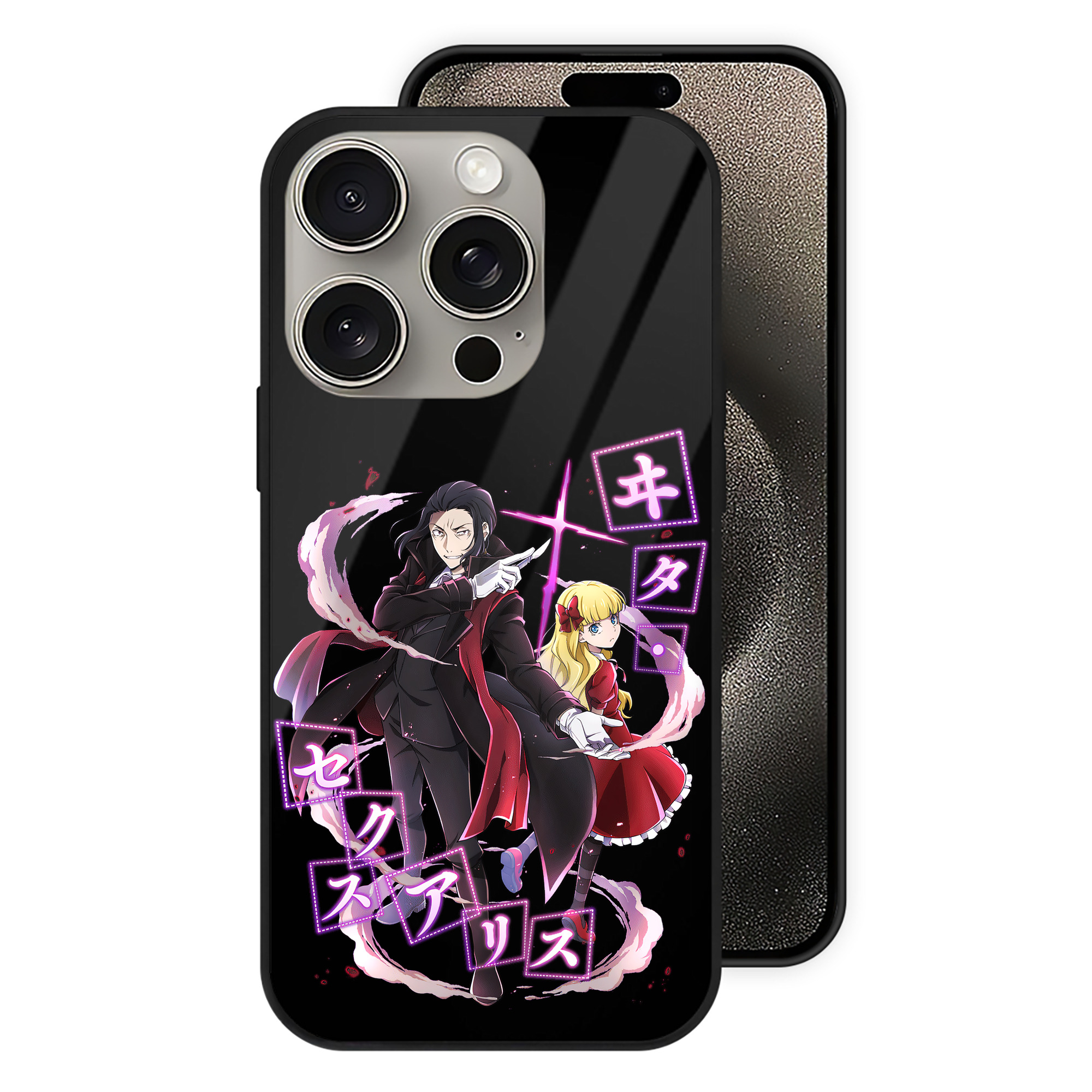 （画像用） 文豪ストレイドッグス Bungo Stray Dogs 【iPhone15Pro対応】スマホケース 耐衝撃＆黄変防止 背面ガラス