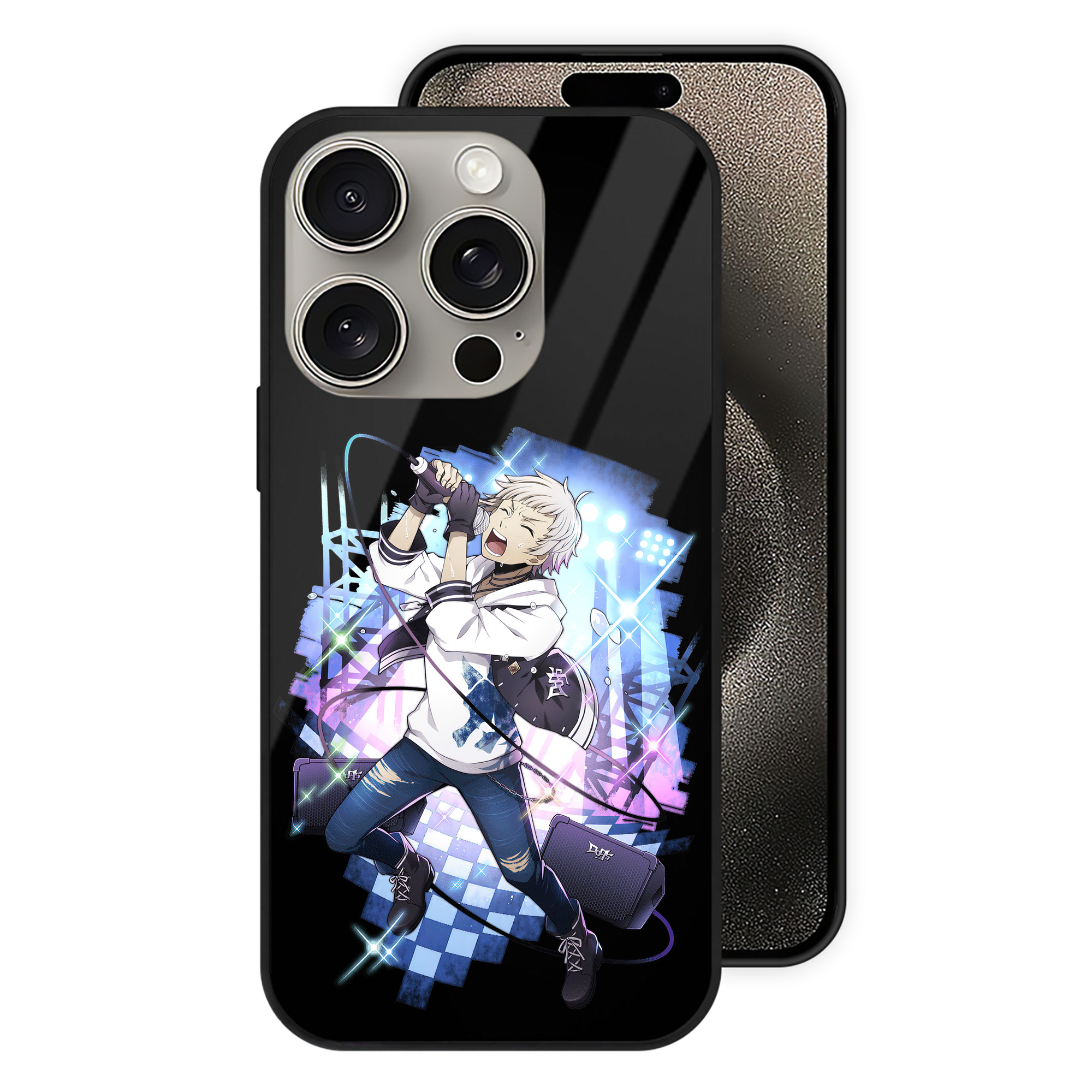 （画像用） 文豪ストレイドッグス Bungo Stray Dogs 【iPhone15Pro対応】スマホケース 耐衝撃＆黄変防止 背面ガラス