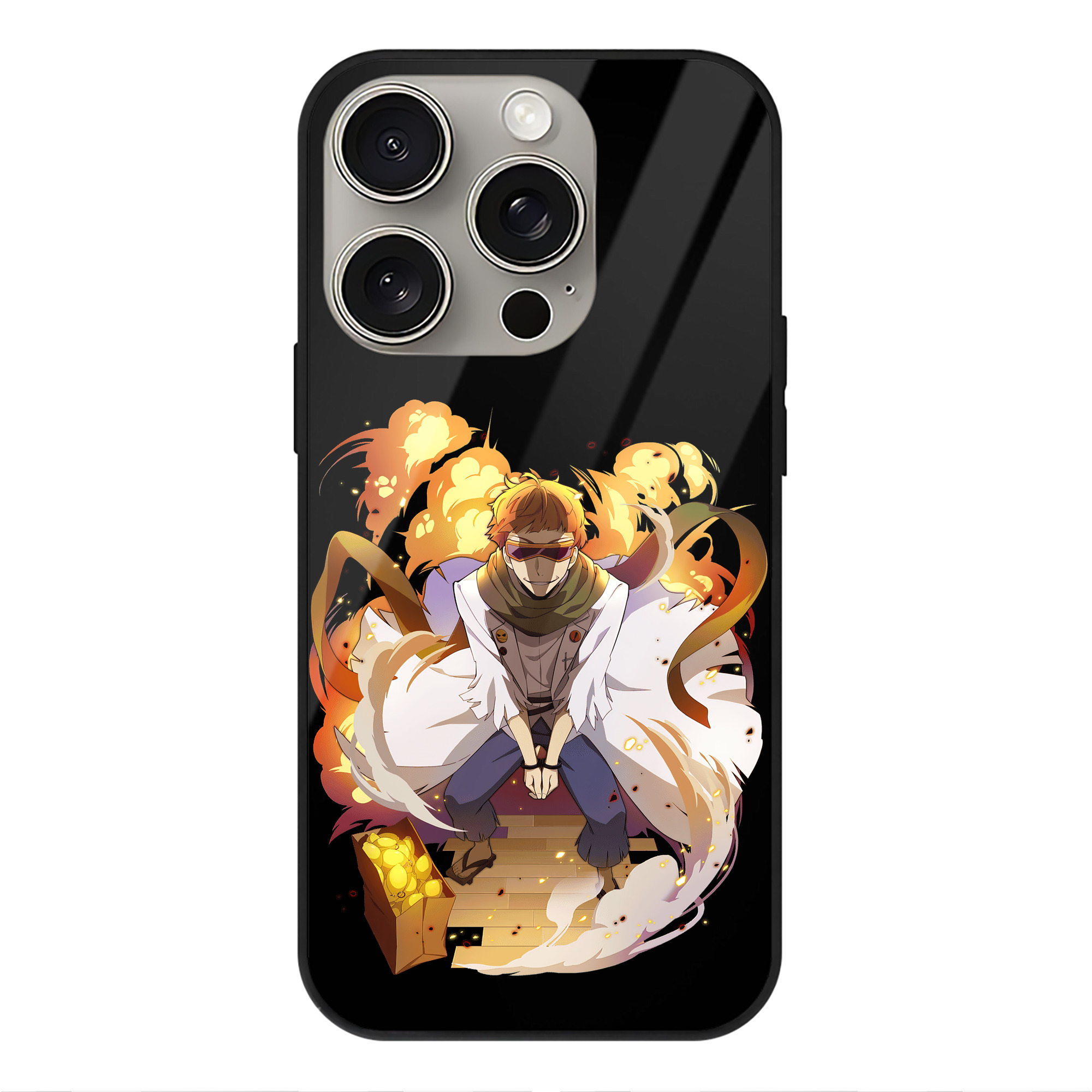 （画像用） 文豪ストレイドッグス Bungo Stray Dogs 【iPhone15Pro対応】スマホケース 耐衝撃＆黄変防止 背面ガラス