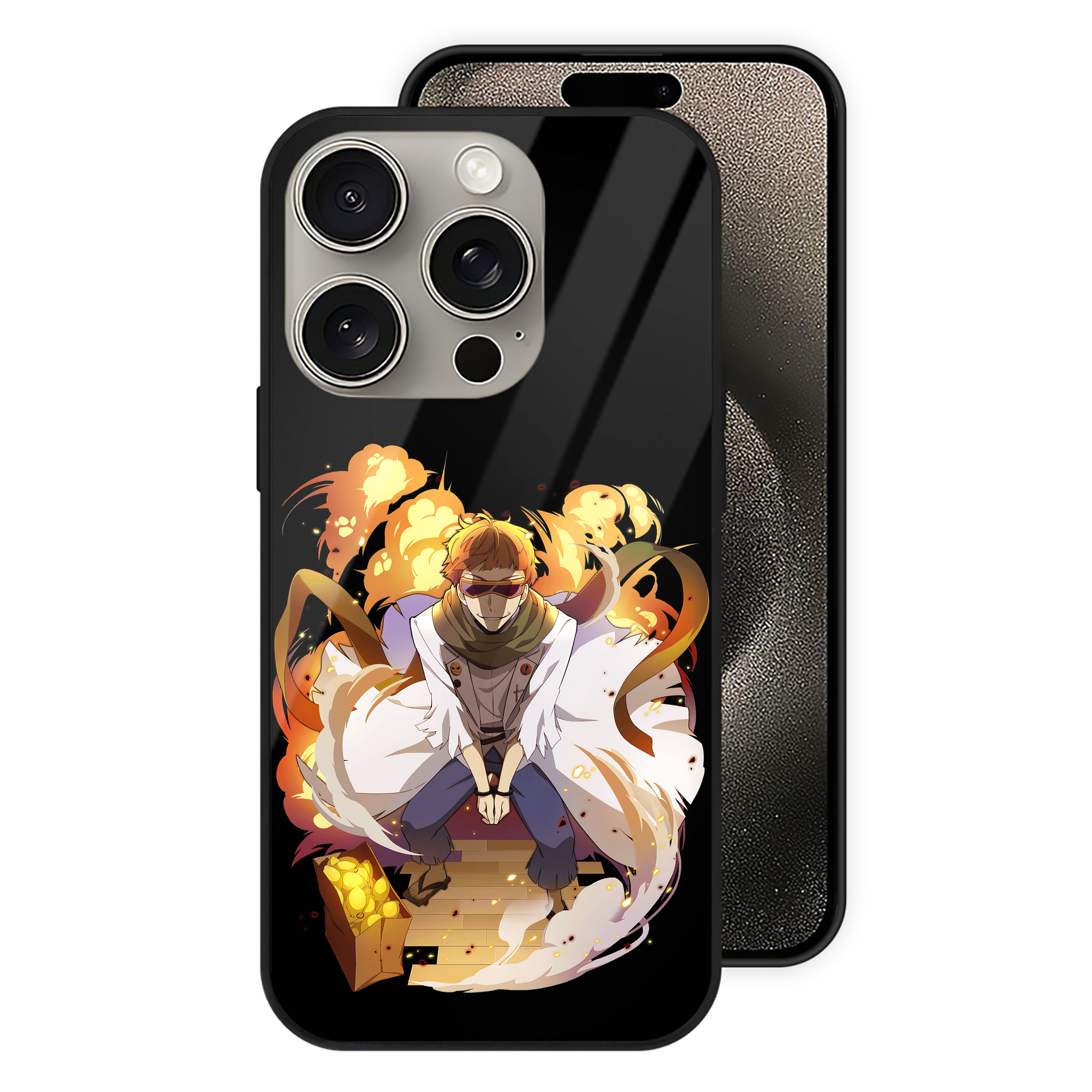 （画像用） 文豪ストレイドッグス Bungo Stray Dogs 【iPhone15Pro対応】スマホケース 耐衝撃＆黄変防止 背面ガラス