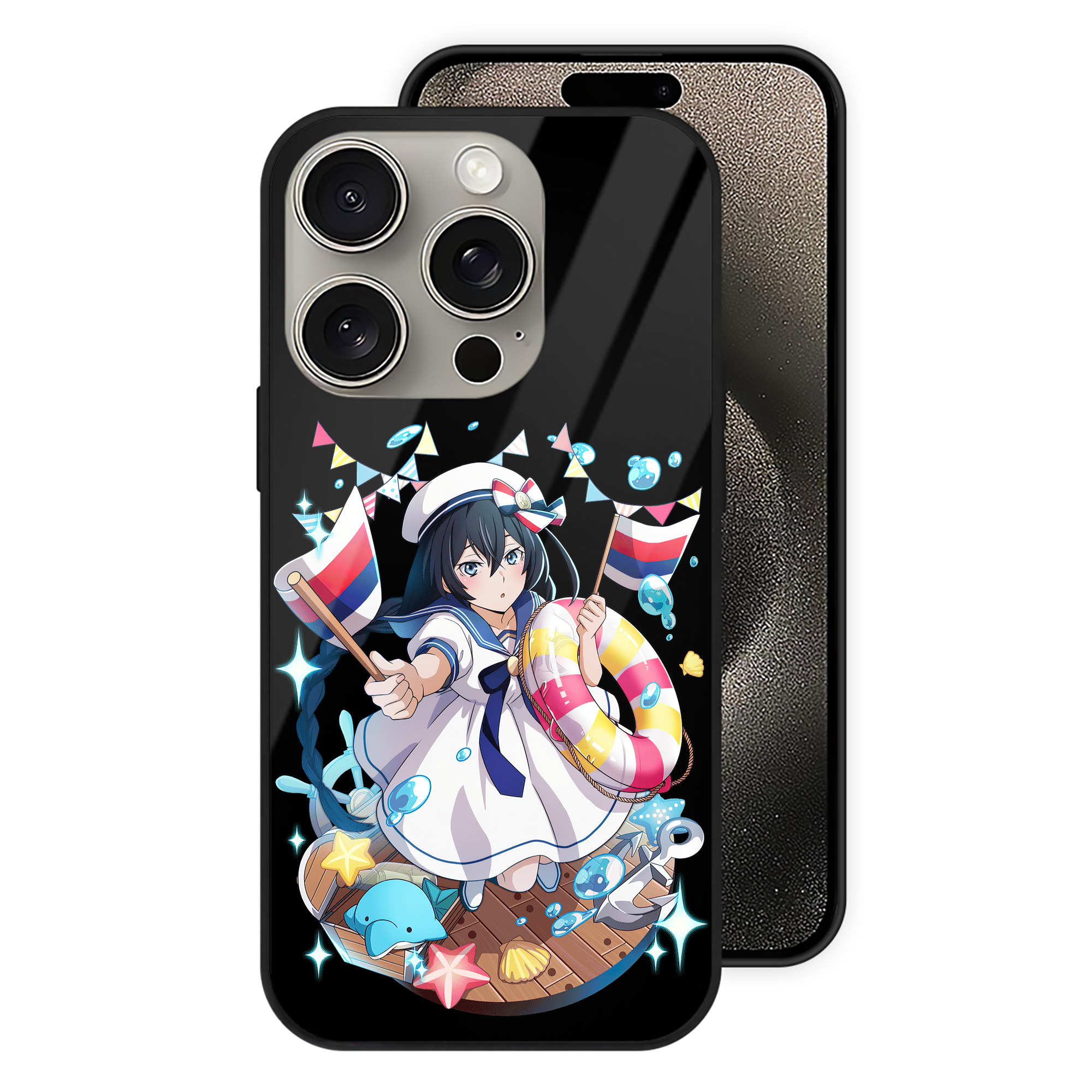 （画像用） 文豪ストレイドッグス Bungo Stray Dogs 【iPhone15Pro対応】スマホケース 耐衝撃＆黄変防止 背面ガラス