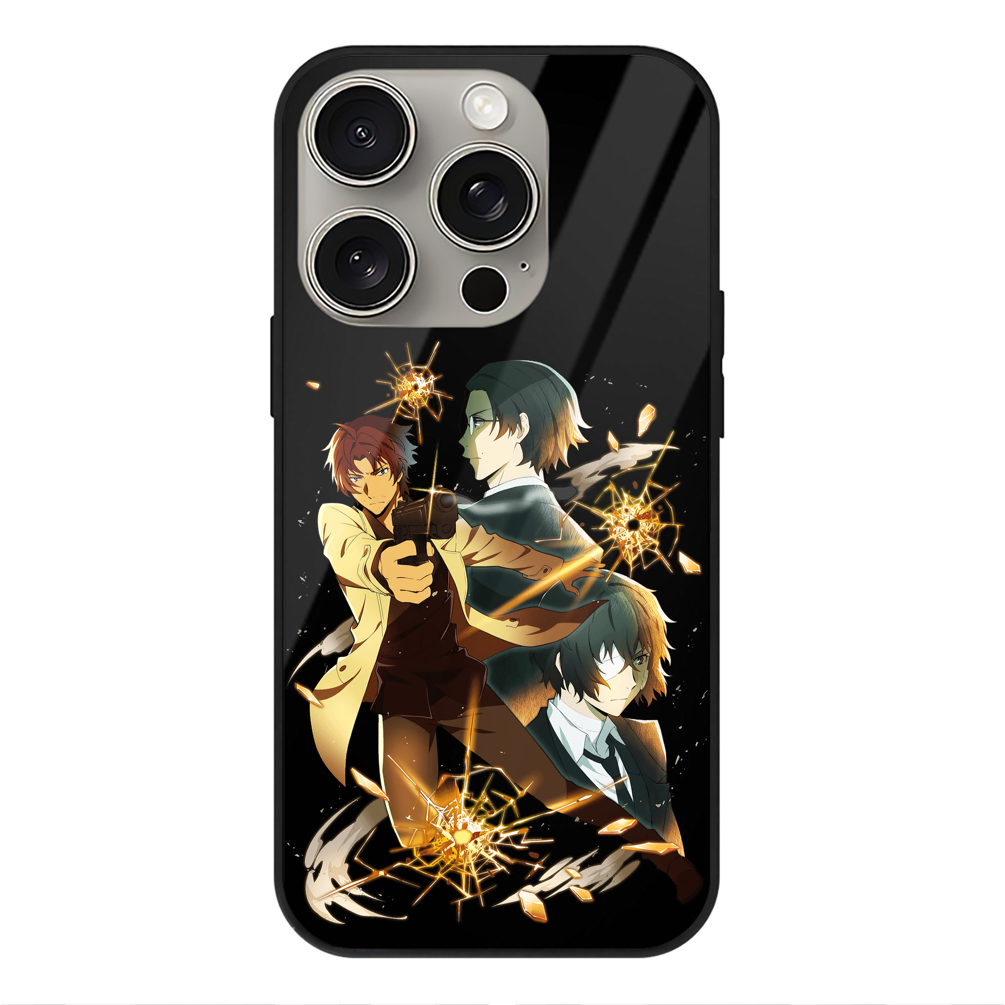 （画像用） 文豪ストレイドッグス Bungo Stray Dogs 【iPhone15Pro対応】スマホケース 耐衝撃＆黄変防止 背面ガラス