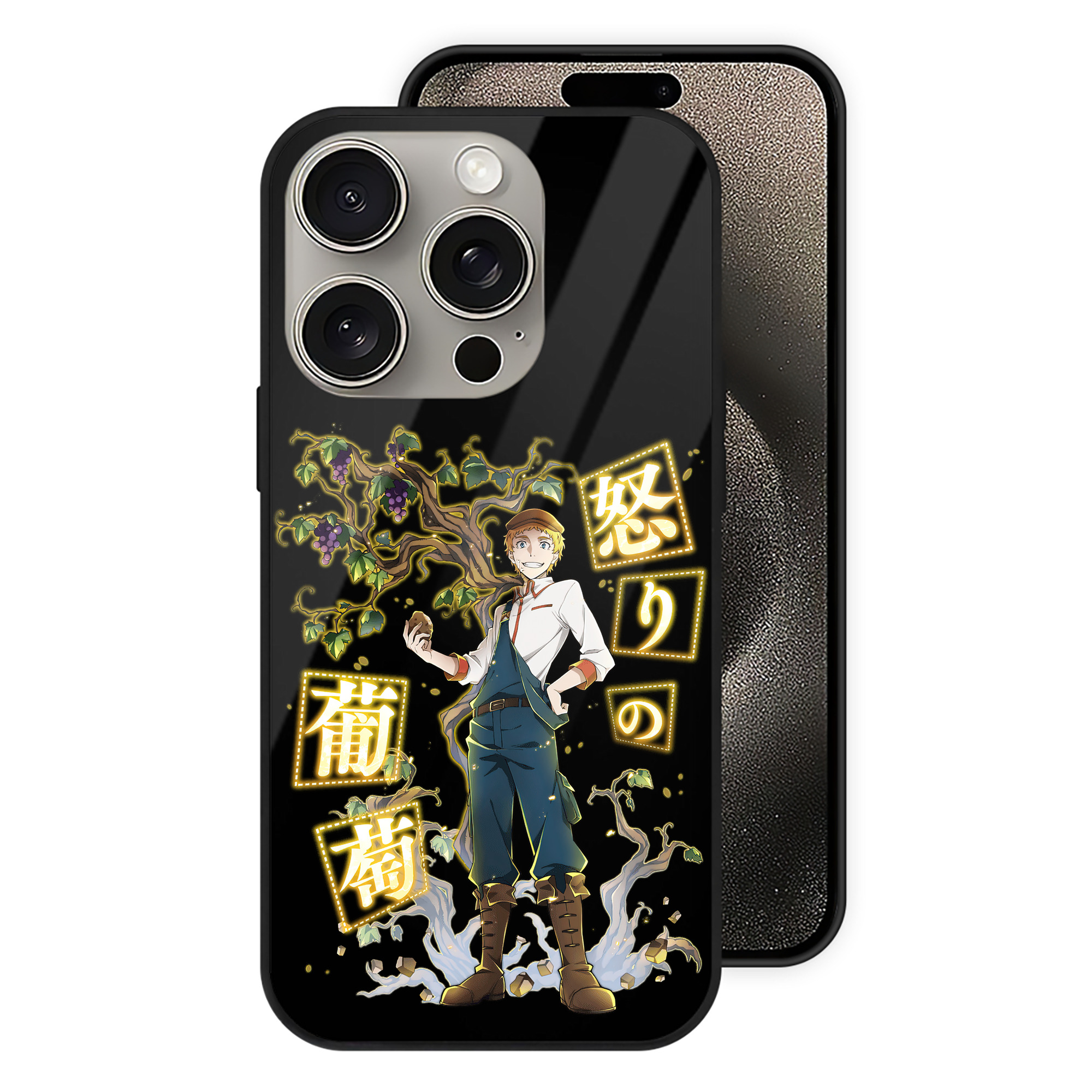 （画像用） 文豪ストレイドッグス Bungo Stray Dogs 【iPhone15Pro対応】スマホケース 耐衝撃＆黄変防止 背面ガラス
