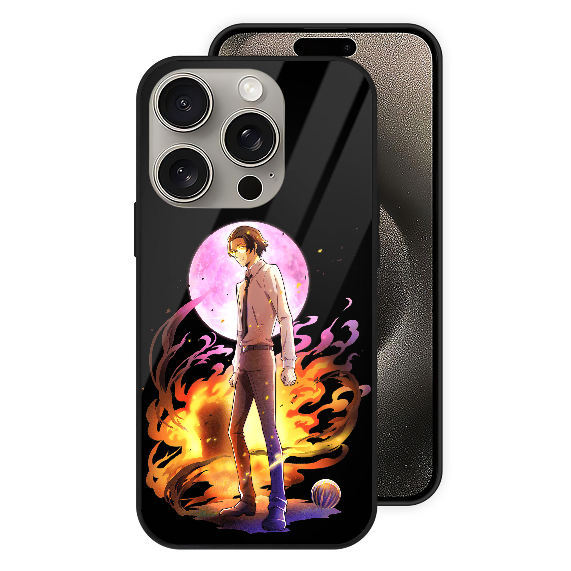 （画像用） 文豪ストレイドッグス Bungo Stray Dogs 【iPhone15Pro対応】スマホケース 耐衝撃＆黄変防止 背面ガラス