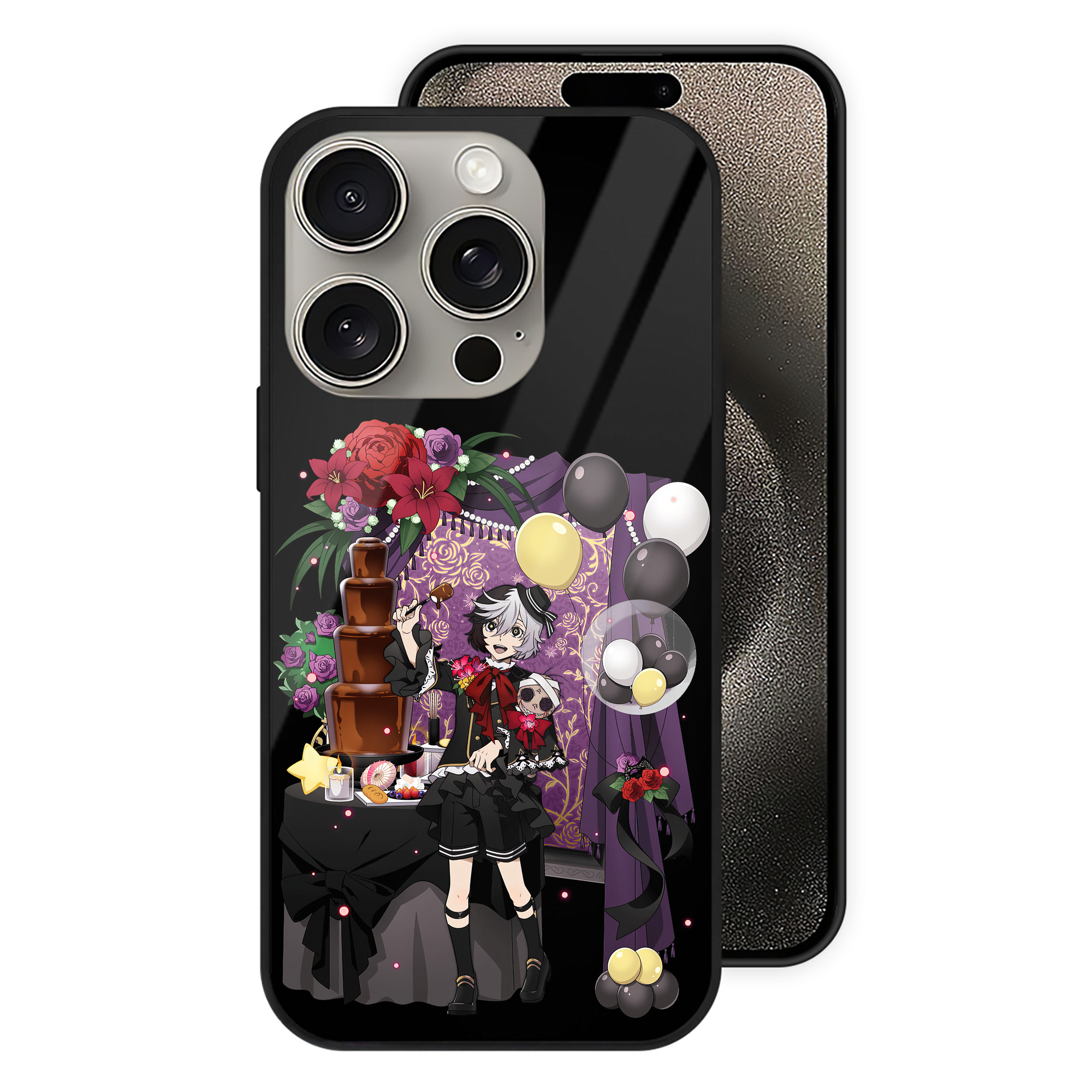 （画像用） 文豪ストレイドッグス Bungo Stray Dogs 【iPhone15Pro対応】スマホケース 耐衝撃＆黄変防止 背面ガラス