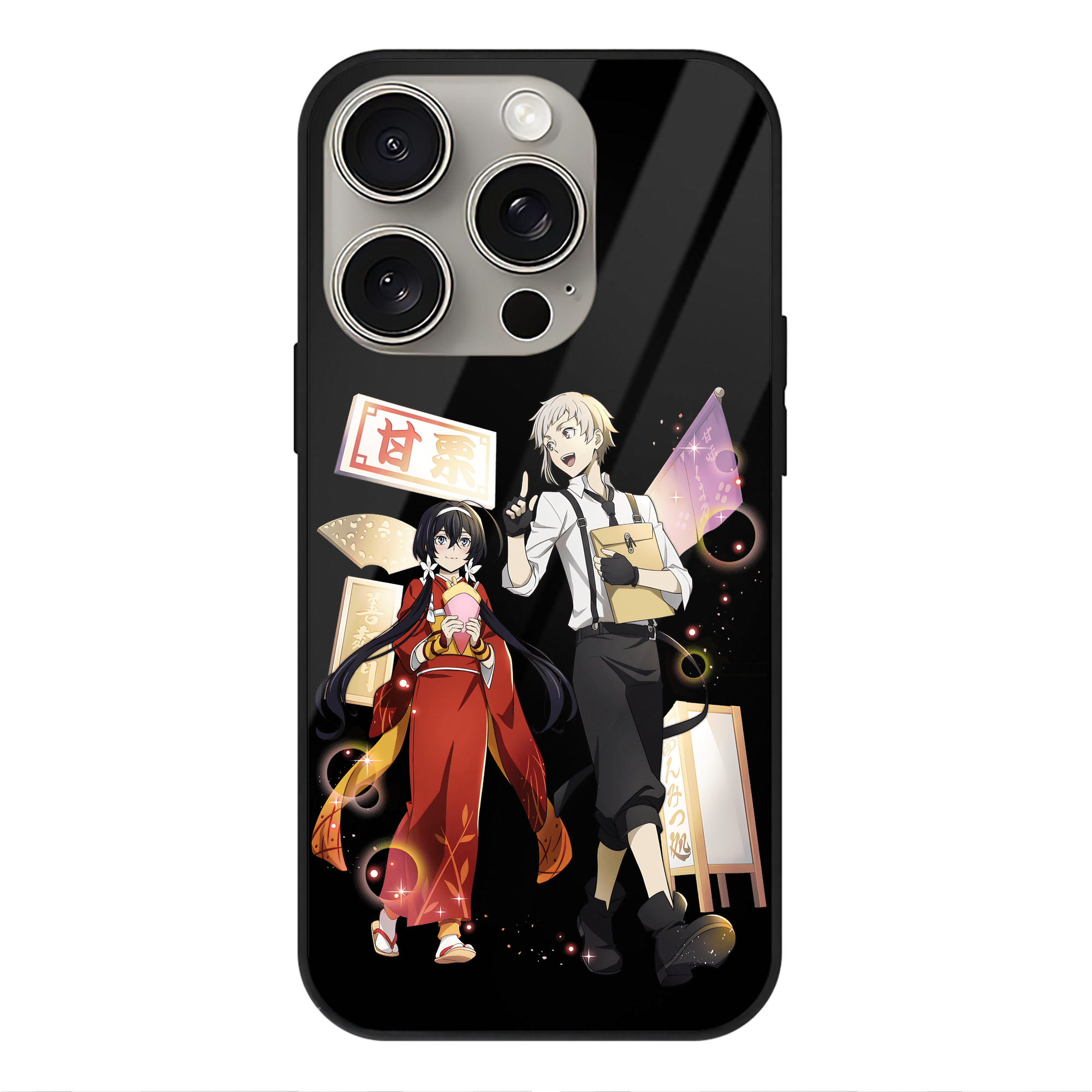 （画像用） 文豪ストレイドッグス Bungo Stray Dogs 【iPhone15Pro対応】スマホケース 耐衝撃＆黄変防止 背面ガラス