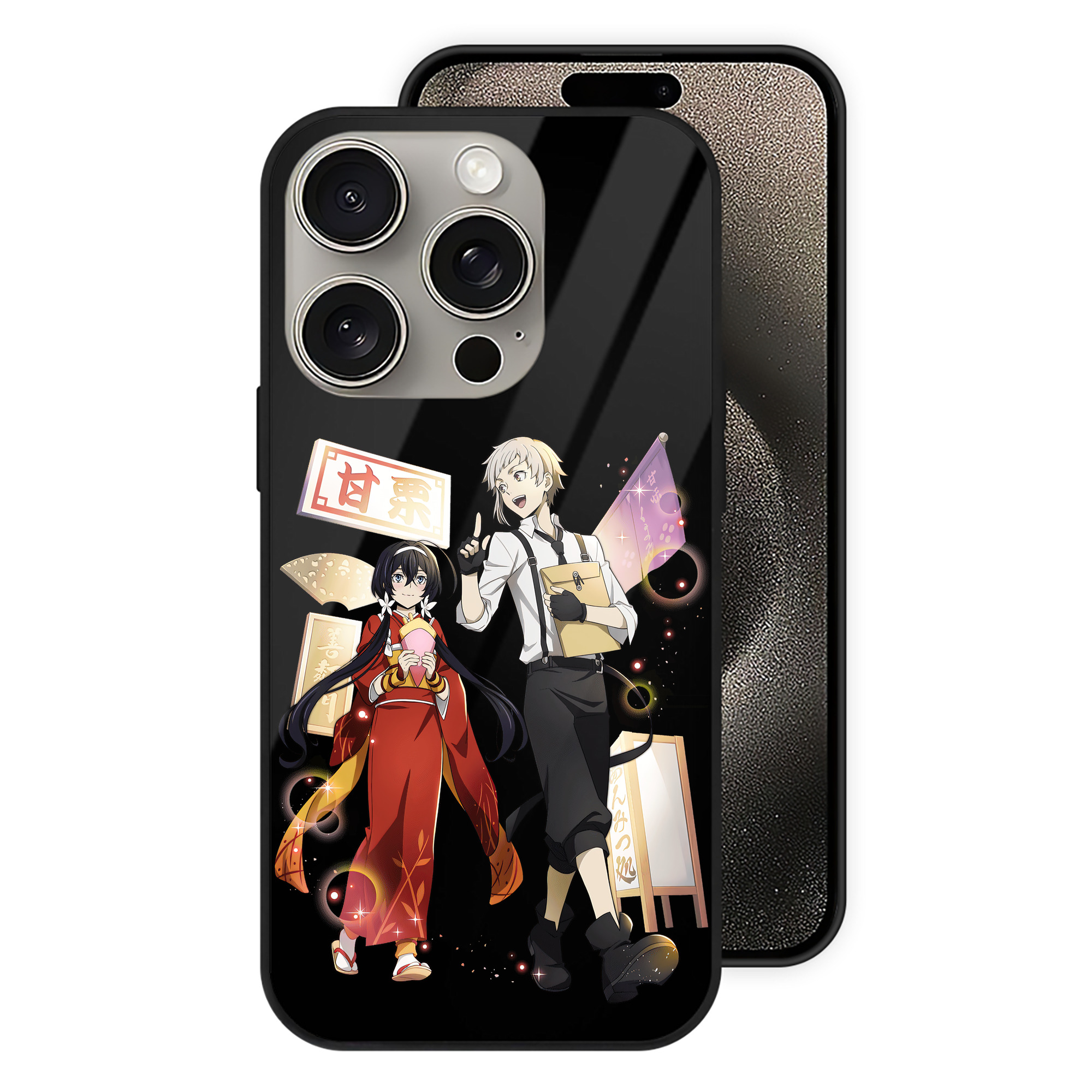 （画像用） 文豪ストレイドッグス Bungo Stray Dogs 【iPhone15Pro対応】スマホケース 耐衝撃＆黄変防止 背面ガラス
