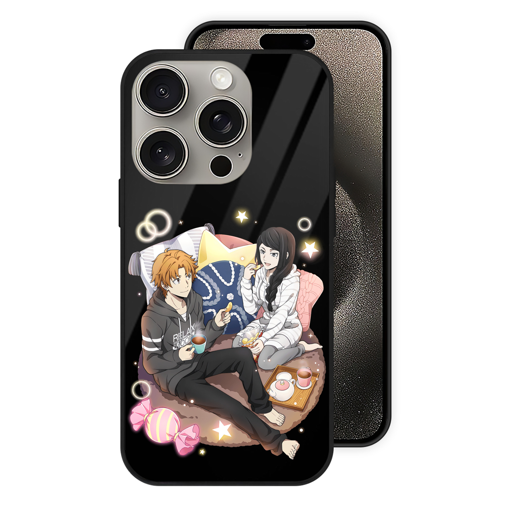 （画像用） 文豪ストレイドッグス Bungo Stray Dogs 【iPhone15Pro対応】スマホケース 耐衝撃＆黄変防止 背面ガラス