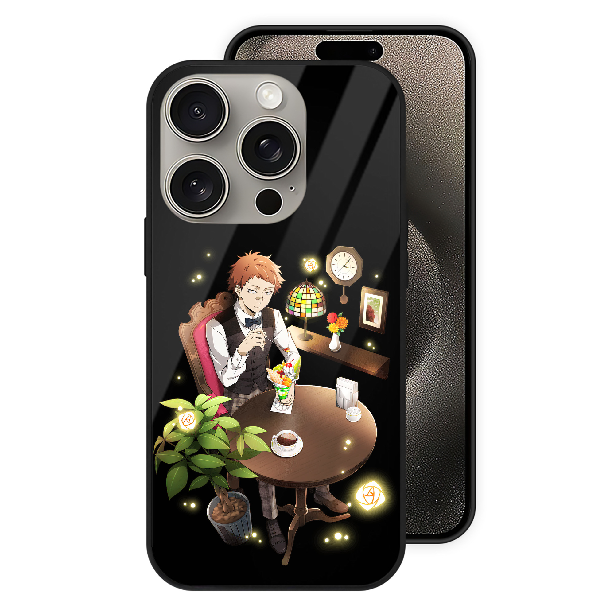（画像用） 文豪ストレイドッグス Bungo Stray Dogs 【iPhone15Pro対応】スマホケース 耐衝撃＆黄変防止 背面ガラス