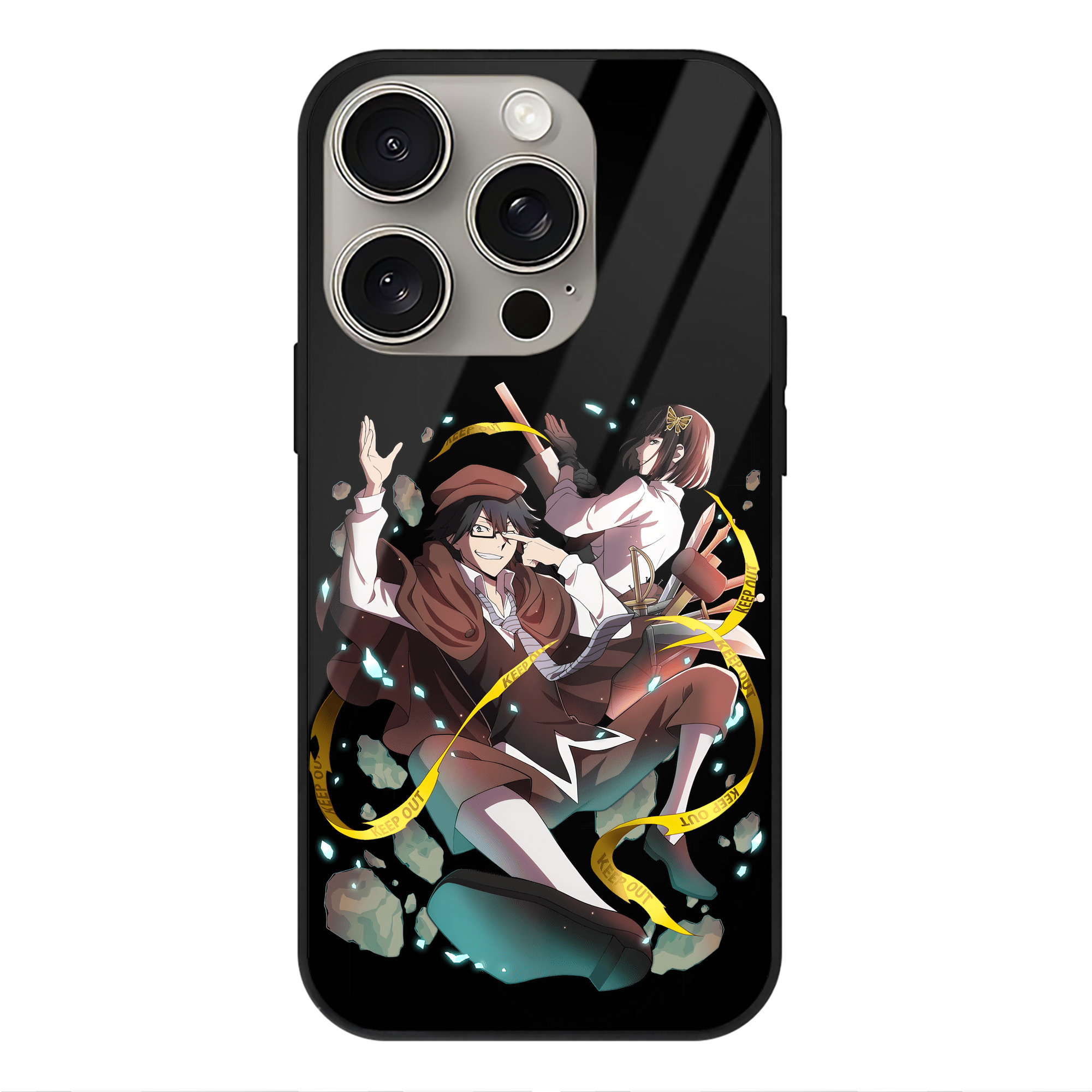 （画像用） 文豪ストレイドッグス Bungo Stray Dogs 【iPhone15Pro対応】スマホケース 耐衝撃＆黄変防止 背面ガラス