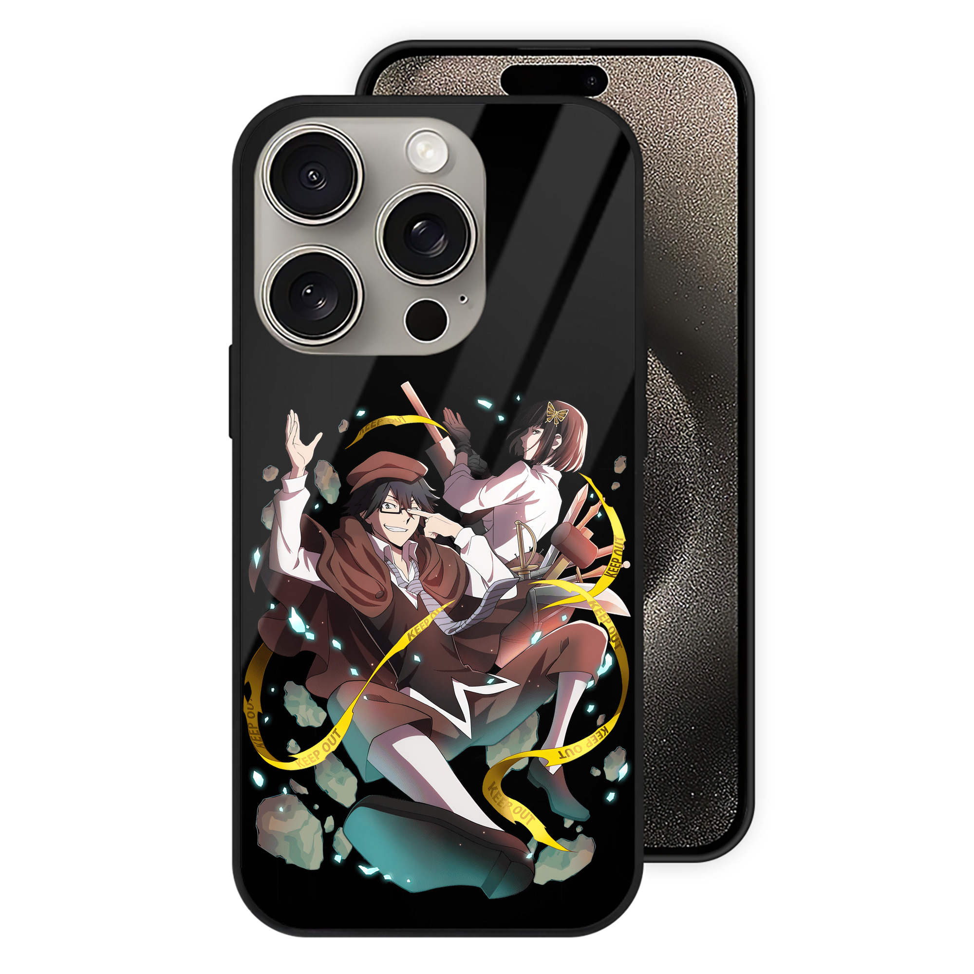 （画像用） 文豪ストレイドッグス Bungo Stray Dogs 【iPhone15Pro対応】スマホケース 耐衝撃＆黄変防止 背面ガラス