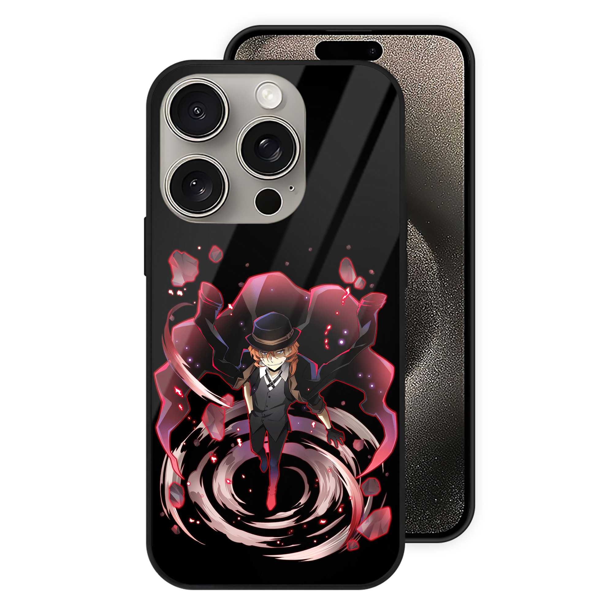 （画像用） 文豪ストレイドッグス Bungo Stray Dogs 【iPhone15Pro対応】スマホケース 耐衝撃＆黄変防止 背面ガラス