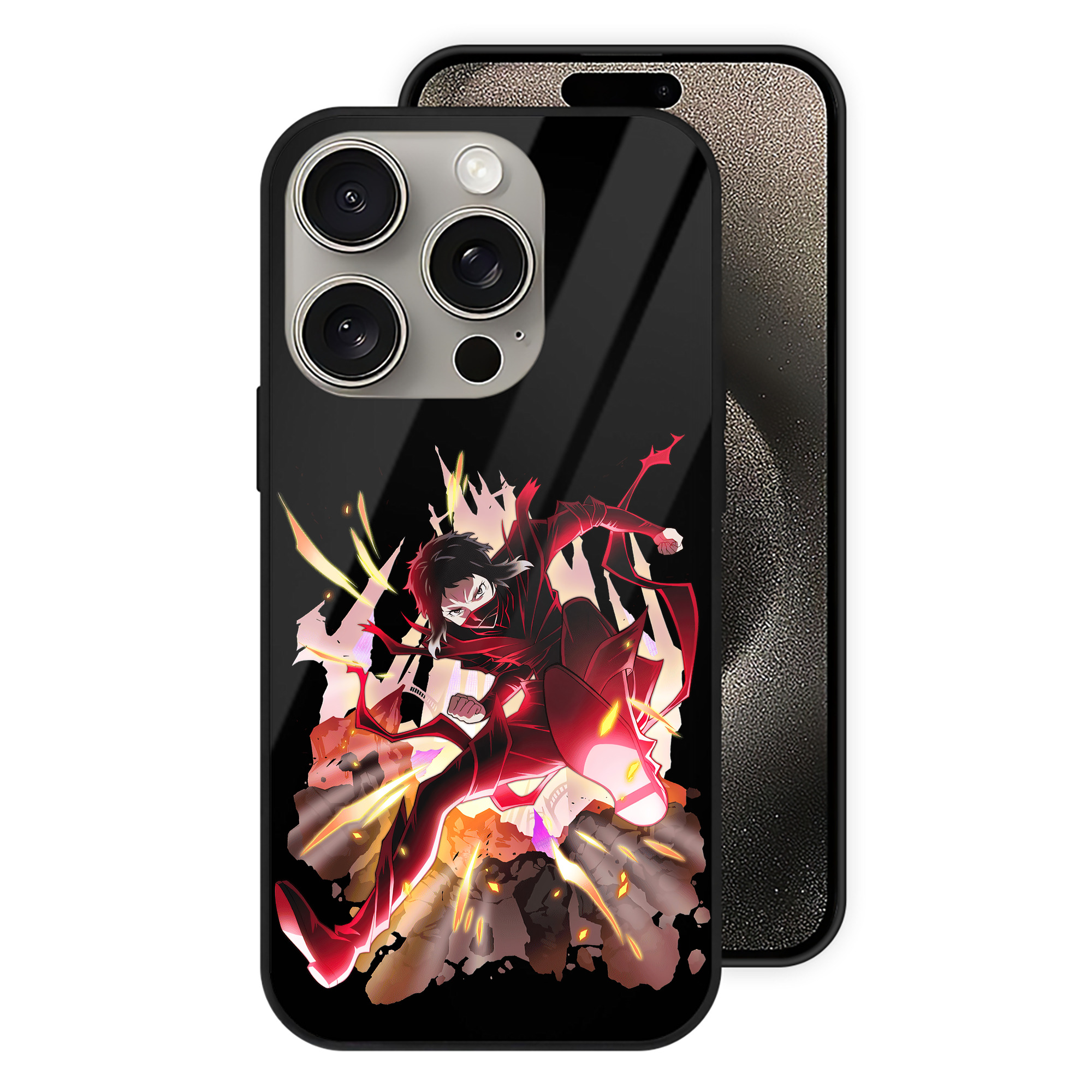 （画像用） 文豪ストレイドッグス Bungo Stray Dogs 【iPhone15Pro対応】スマホケース 耐衝撃＆黄変防止 背面ガラス