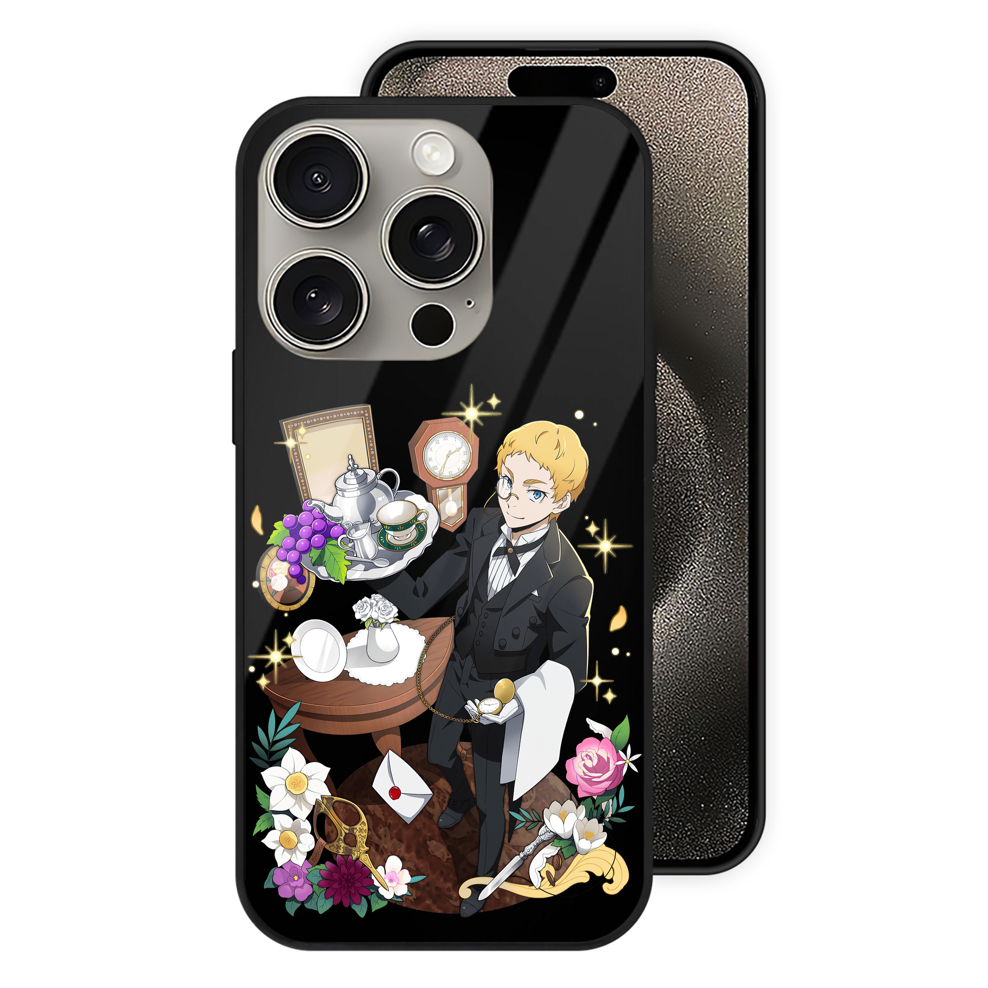 （画像用） 文豪ストレイドッグス Bungo Stray Dogs 【iPhone15Pro対応】スマホケース 耐衝撃＆黄変防止 背面ガラス