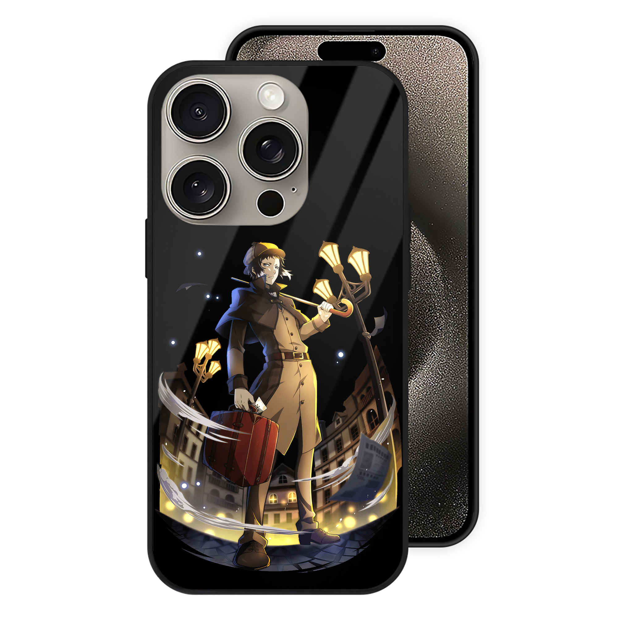 （画像用） 文豪ストレイドッグス Bungo Stray Dogs 【iPhone15Pro対応】スマホケース 耐衝撃＆黄変防止 背面ガラス