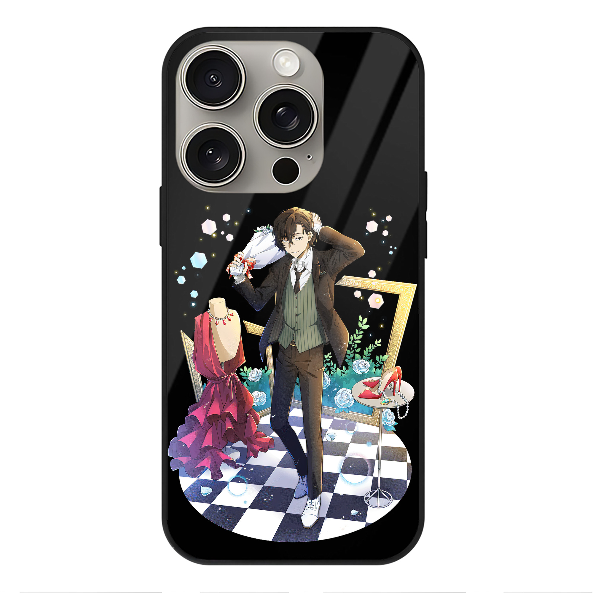 （画像用） 文豪ストレイドッグス Bungo Stray Dogs 【iPhone15Pro対応】スマホケース 耐衝撃＆黄変防止 背面ガラス