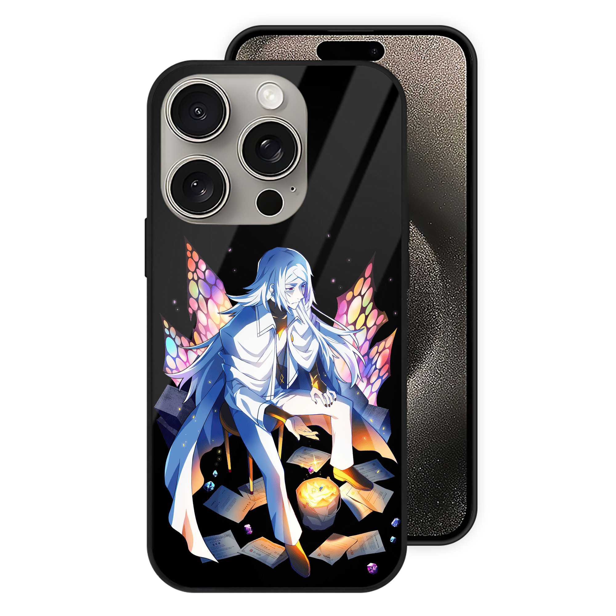 （画像用） 文豪ストレイドッグス Bungo Stray Dogs 【iPhone15Pro対応】スマホケース 耐衝撃＆黄変防止 背面ガラス