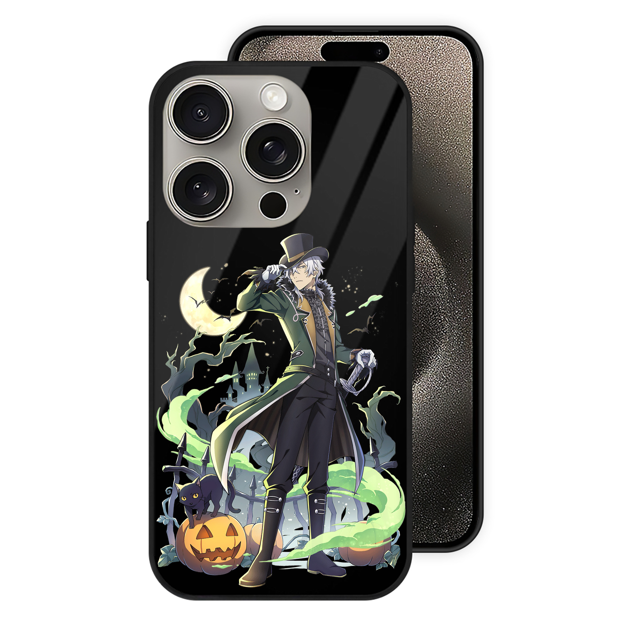 （画像用） 文豪ストレイドッグス Bungo Stray Dogs 【iPhone15Pro対応】スマホケース 耐衝撃＆黄変防止 背面ガラス