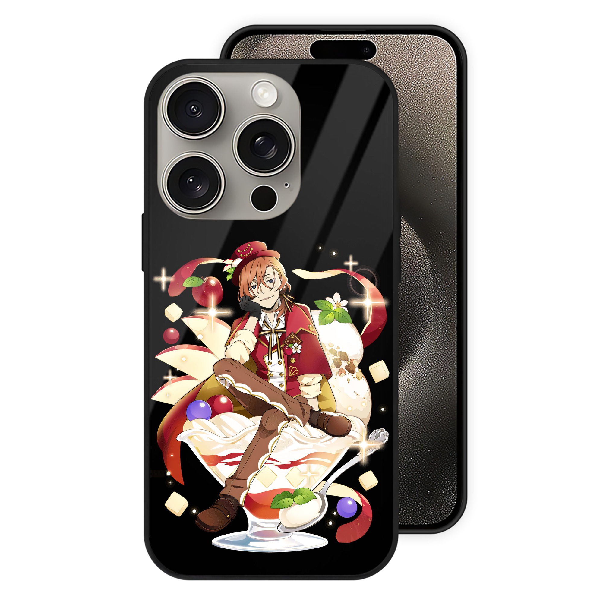 （画像用） 文豪ストレイドッグス Bungo Stray Dogs 【iPhone15Pro対応】スマホケース 耐衝撃＆黄変防止 背面ガラス