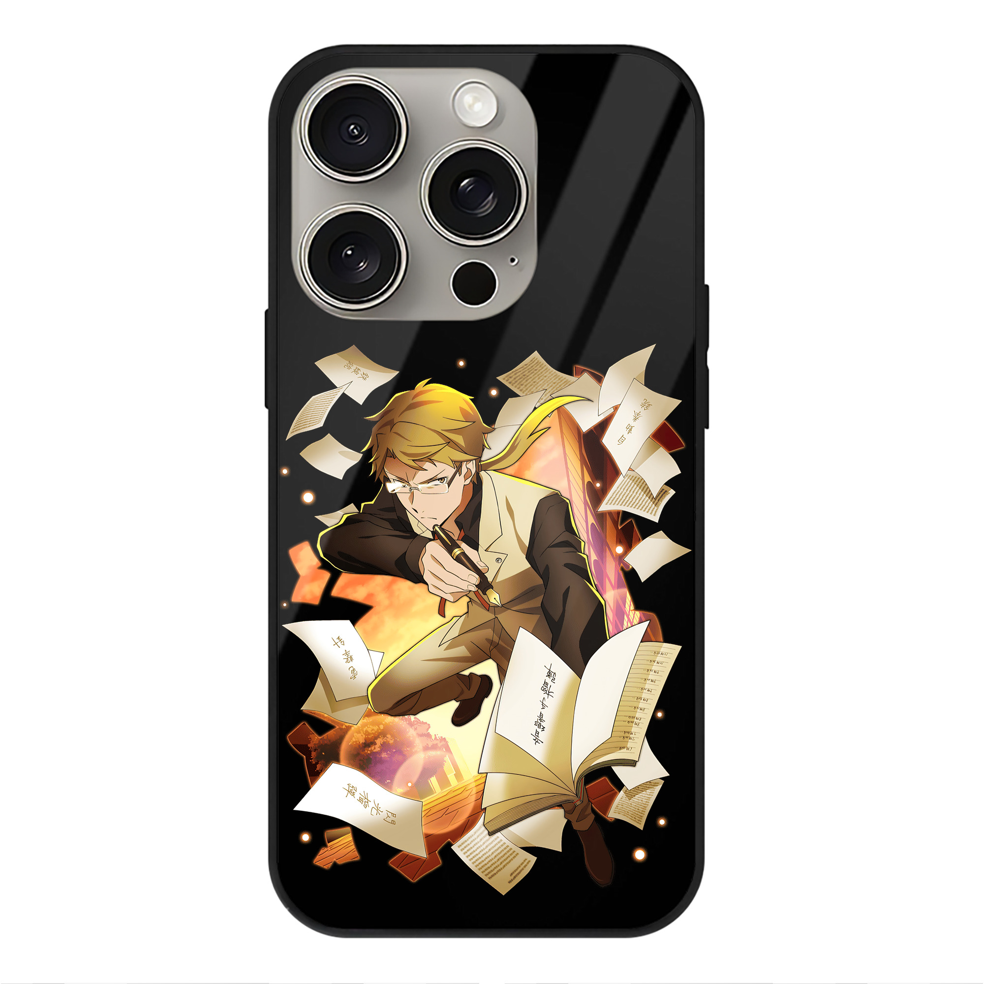 （画像用） 文豪ストレイドッグス Bungo Stray Dogs 【iPhone15Pro対応】スマホケース 耐衝撃＆黄変防止 背面ガラス
